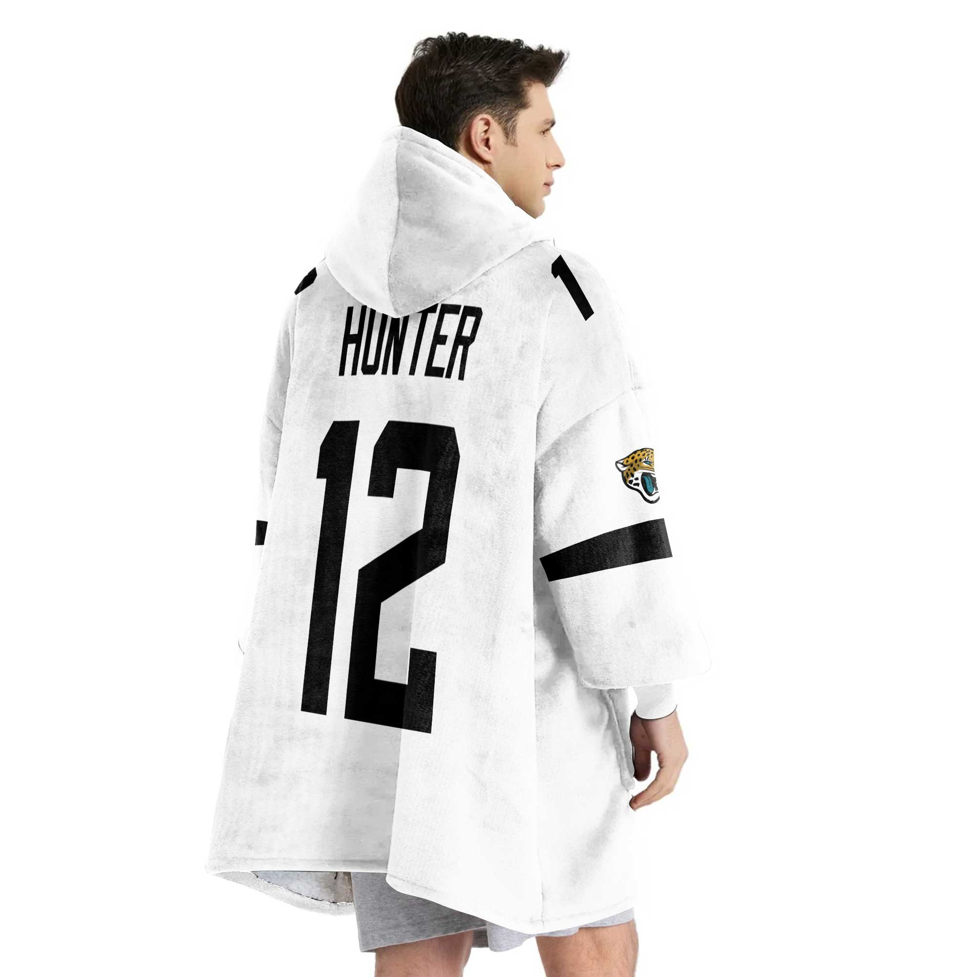 Adult 12 Jacksonville Football Unisex Blanket Hoodie