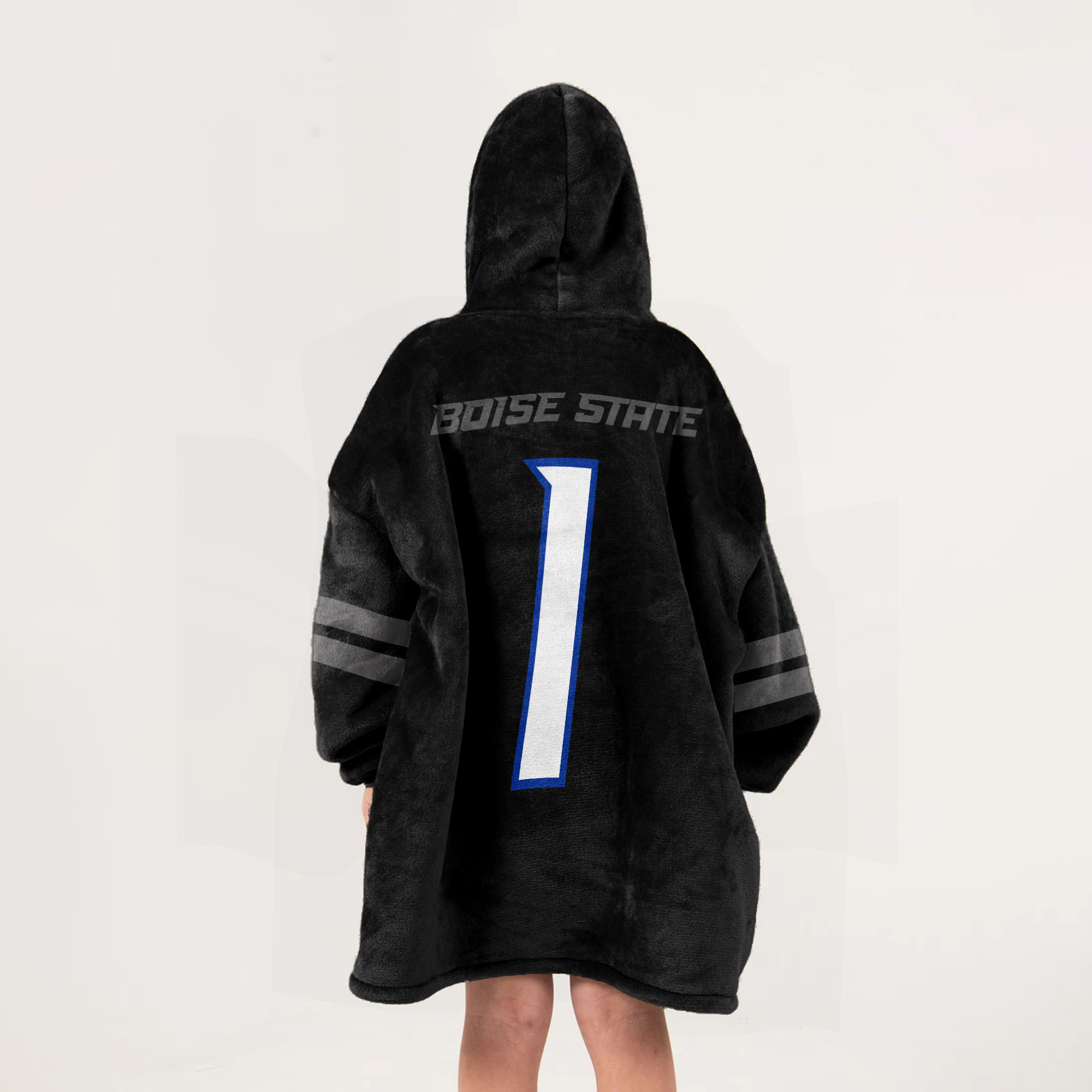 Adult #1 Boise State Football Unisex Blanket Hoodie
