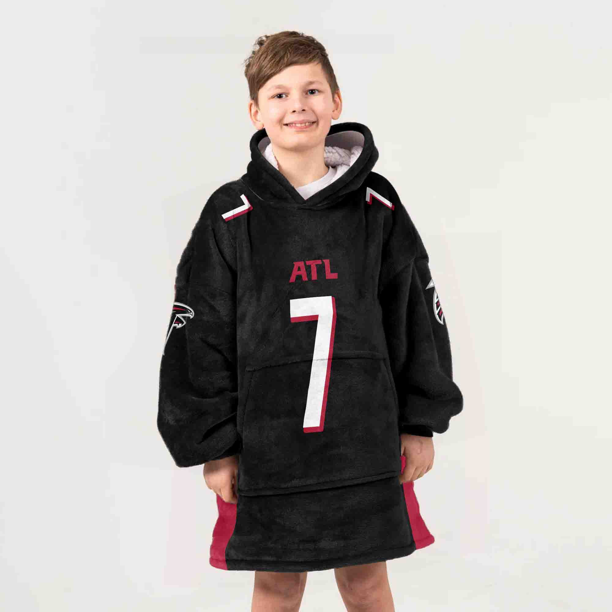Adult B.R 7 Atlanta Football Unisex Blanket Hoodie