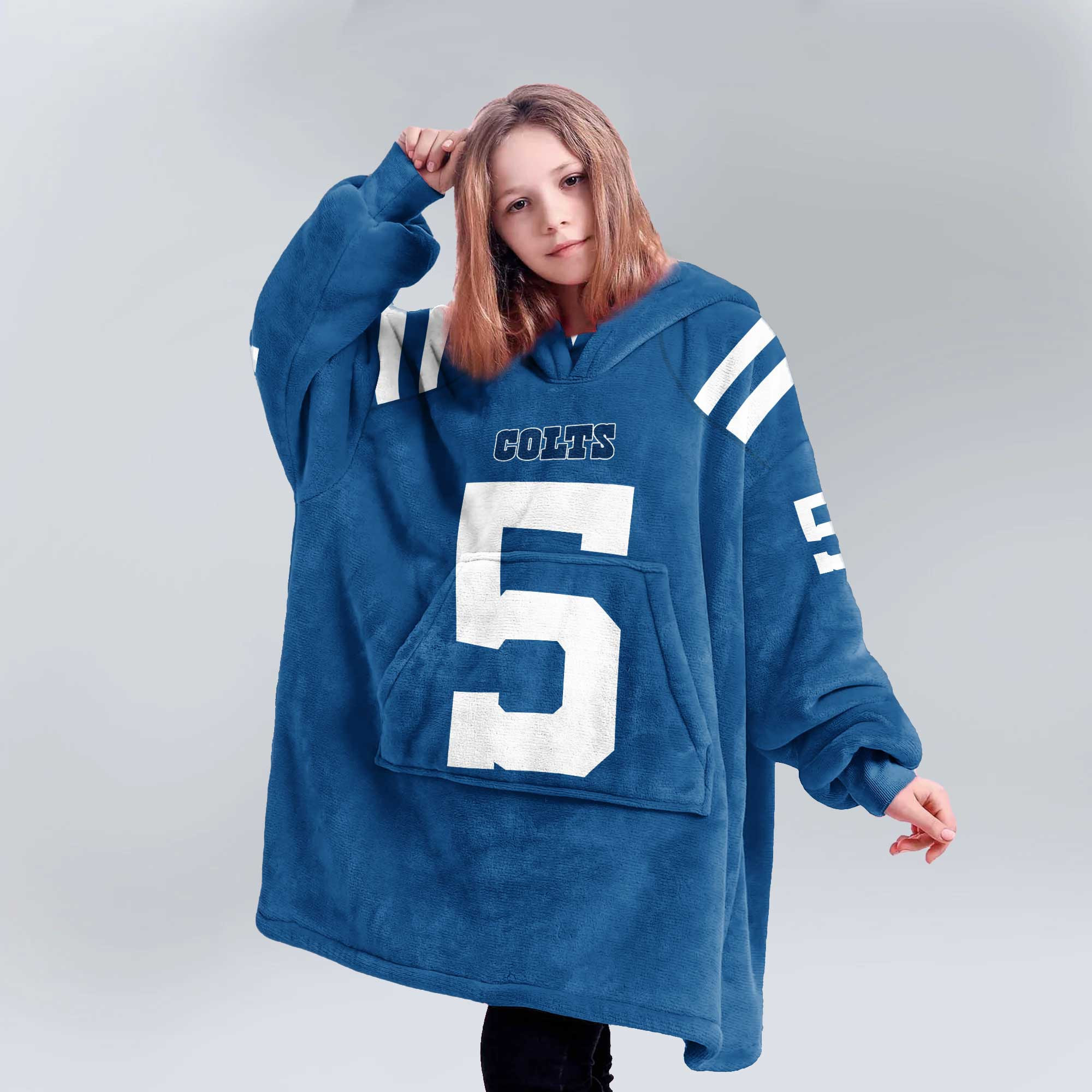 Adult A.R 5 Indianapolis Football Unisex Blanket Hoodie