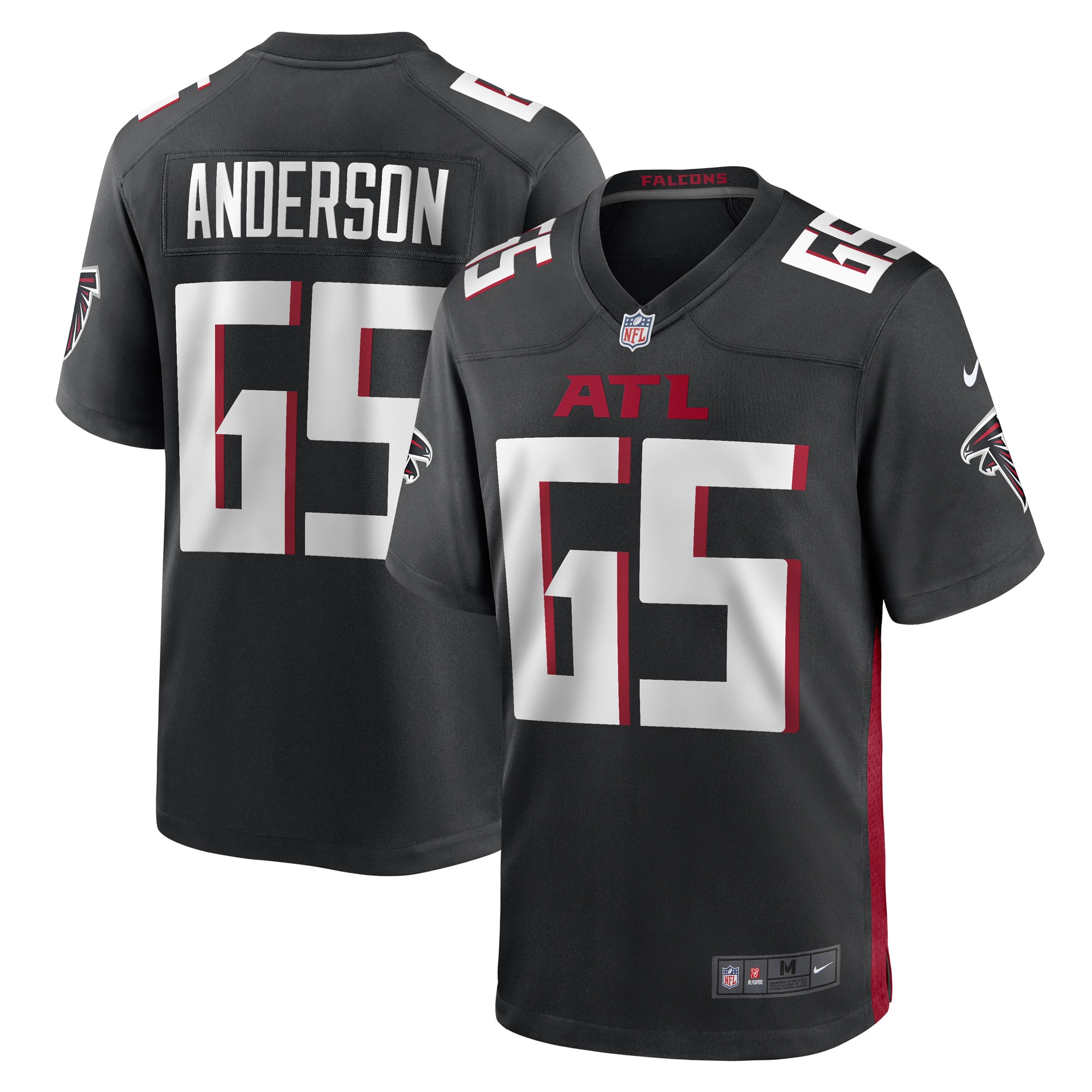Abdullah Anderson Atlanta Falcons  Game Player Jersey - Black