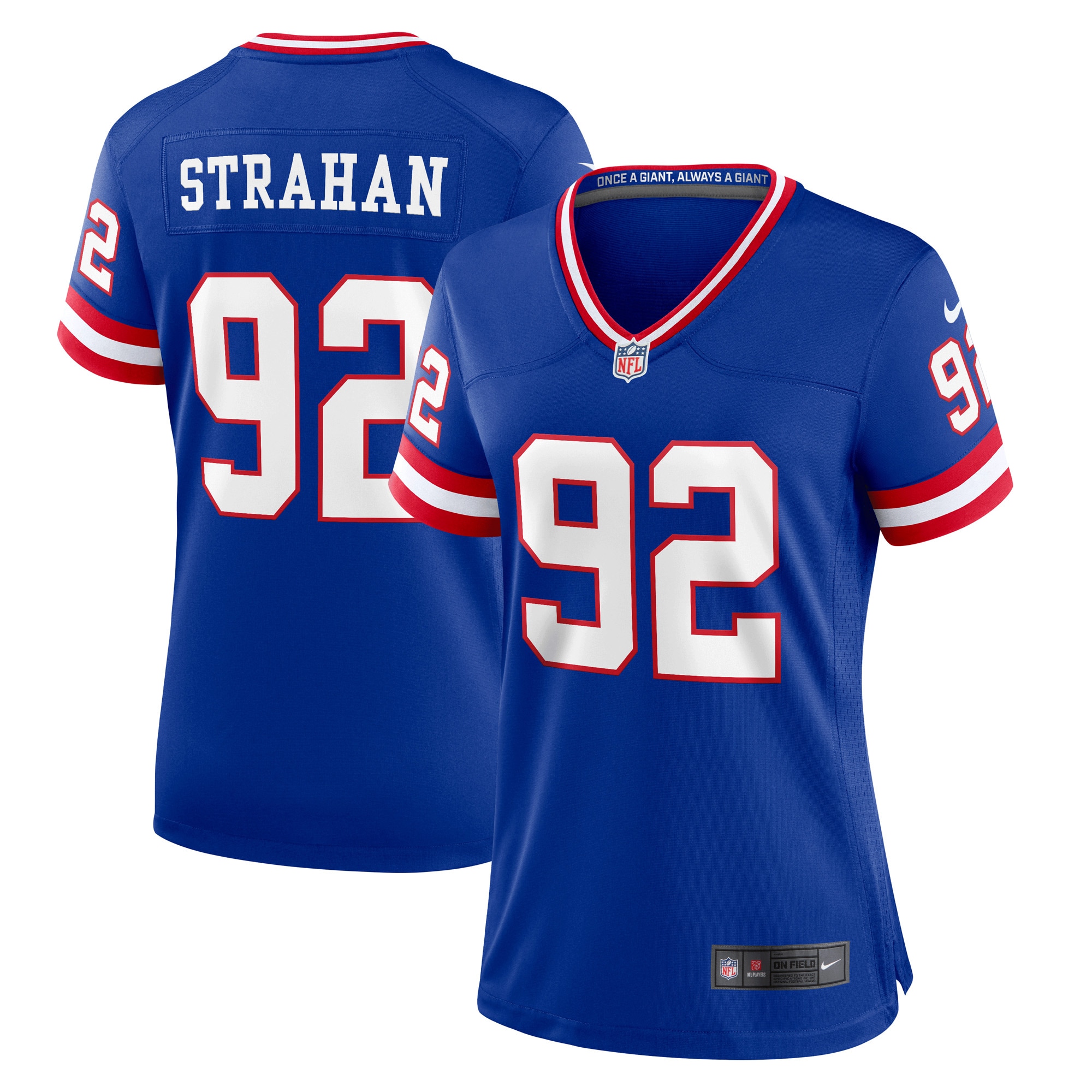 Michael Strahan New York Giants Women's Classic Retired Player Game Jersey - Royal