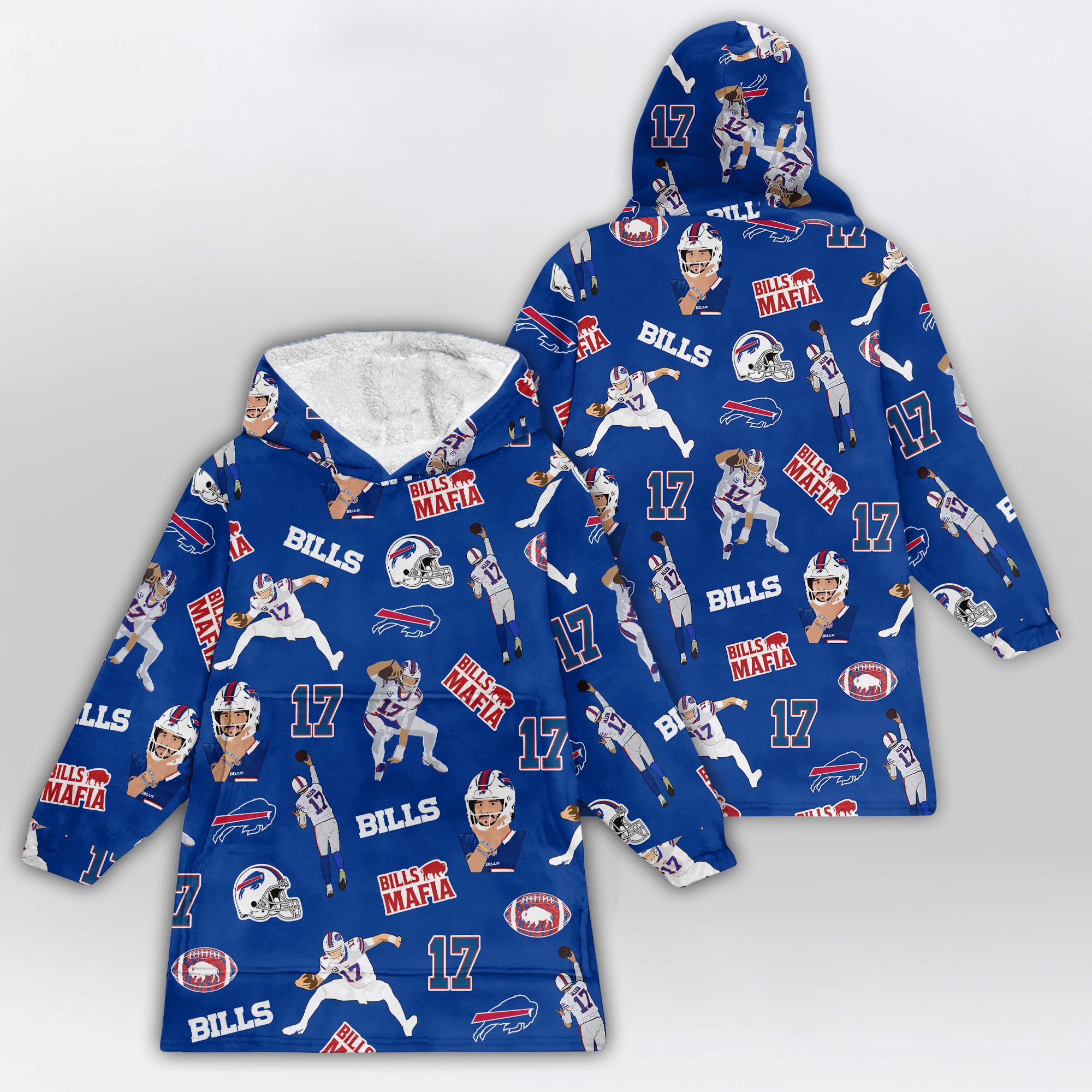J.A 17 Buffalo Football Unisex Blanket Hoodie