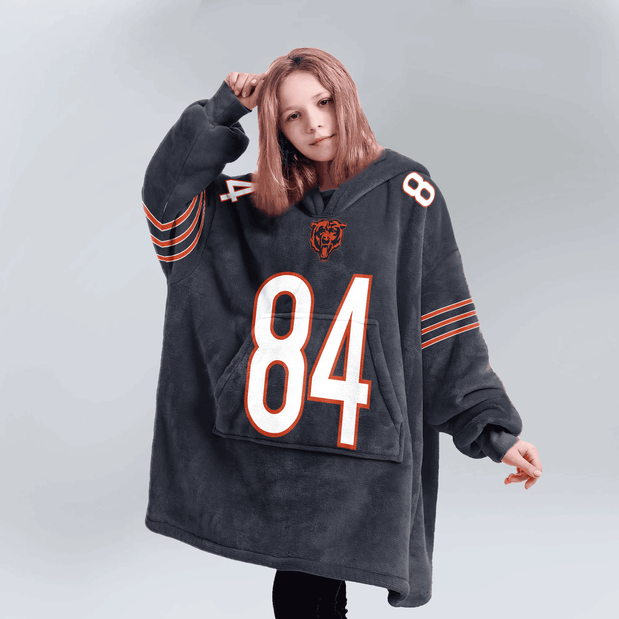 Kid 84 Chicago Football Unisex Blanket Hoodie