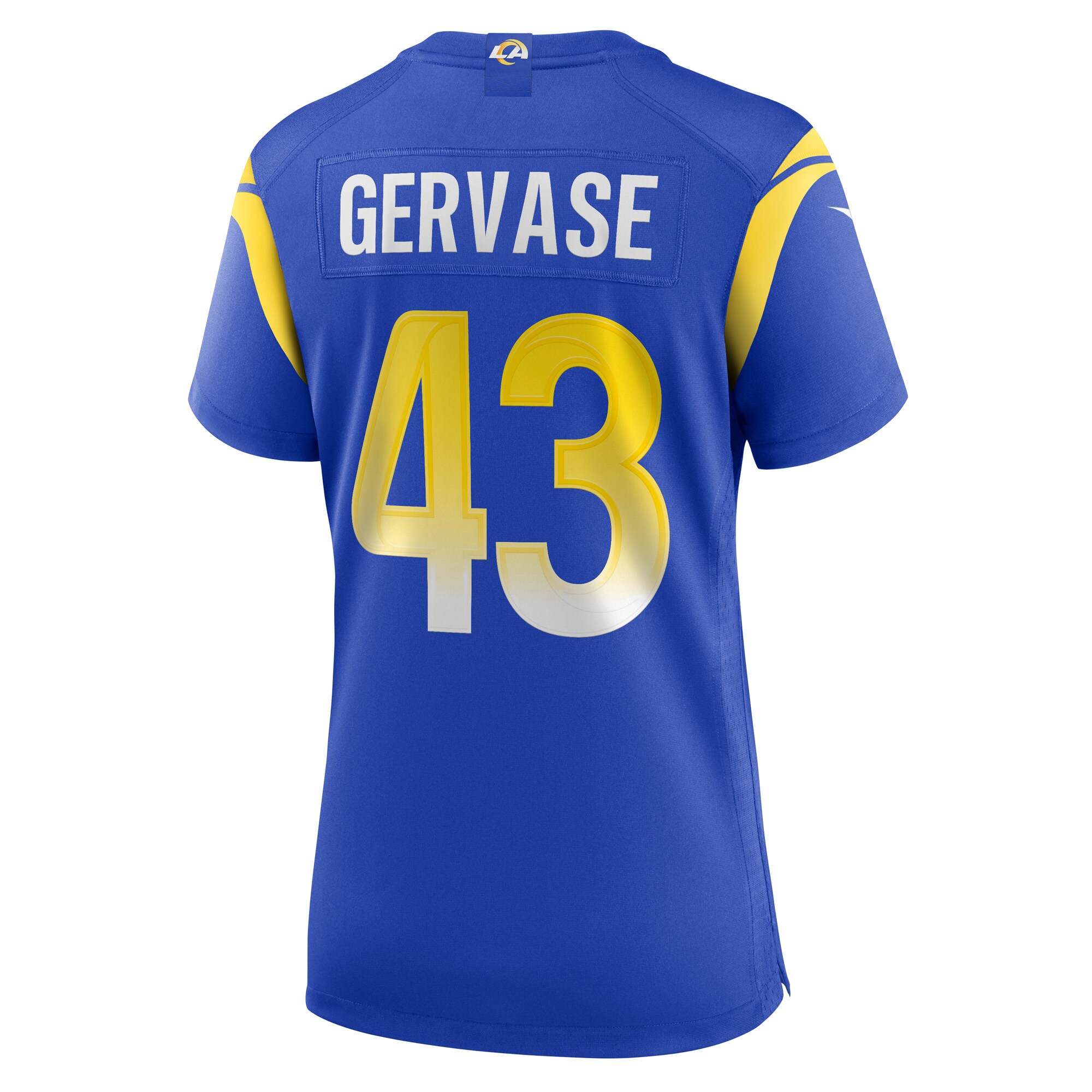 Jake Gervase Los Angeles Rams  Women's Game Player Jersey - Royal