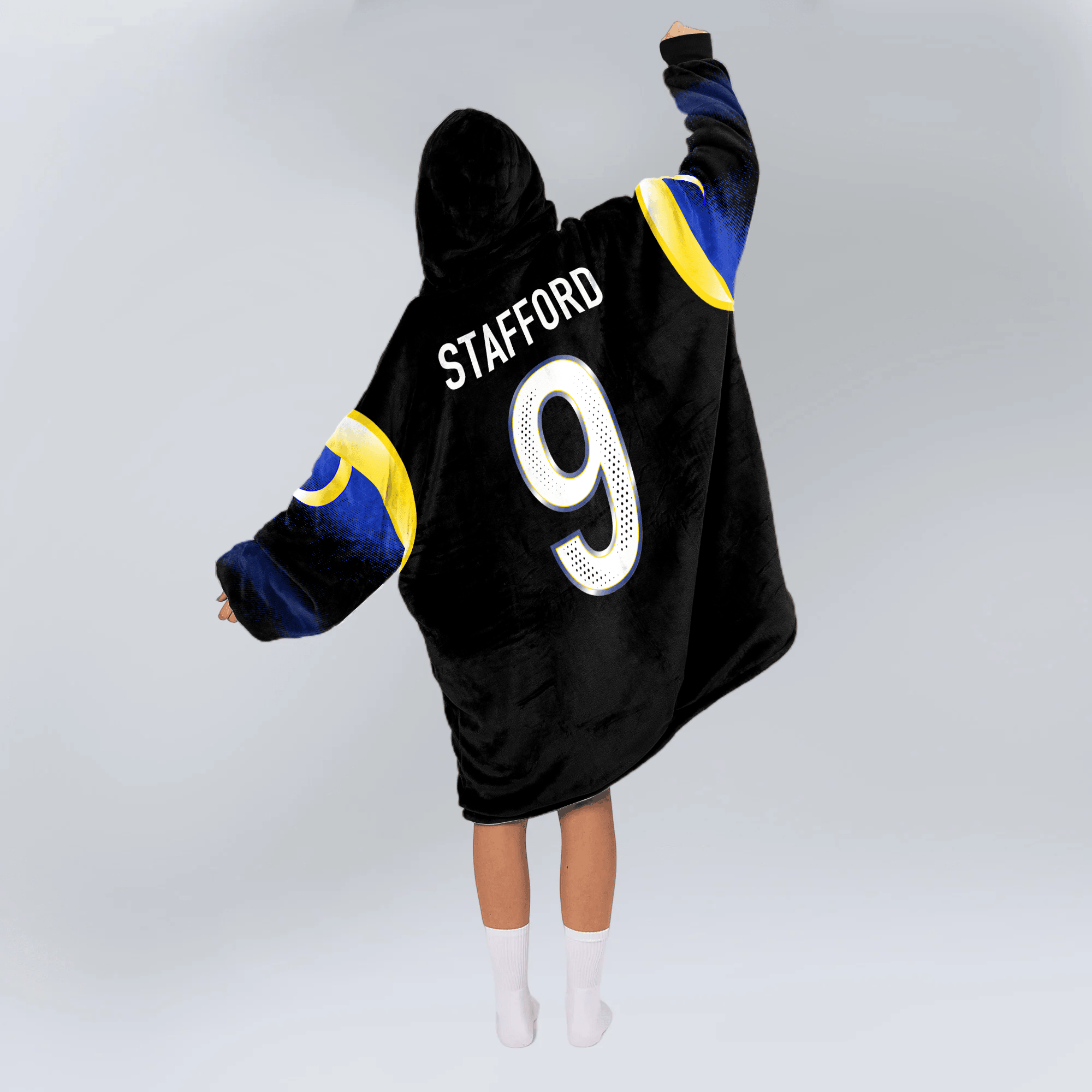 Adult M.S 9 Captain Los Angeles R Football Unisex Blanket Hoodie