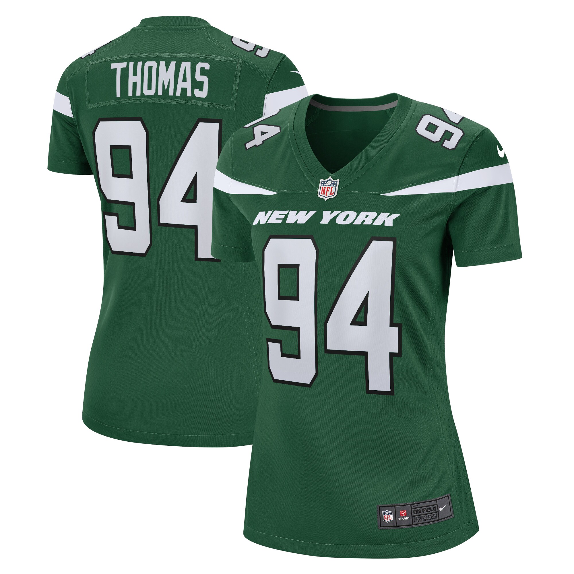 Solomon Thomas New York Jets  Women's Game Jersey - Gotham Green
