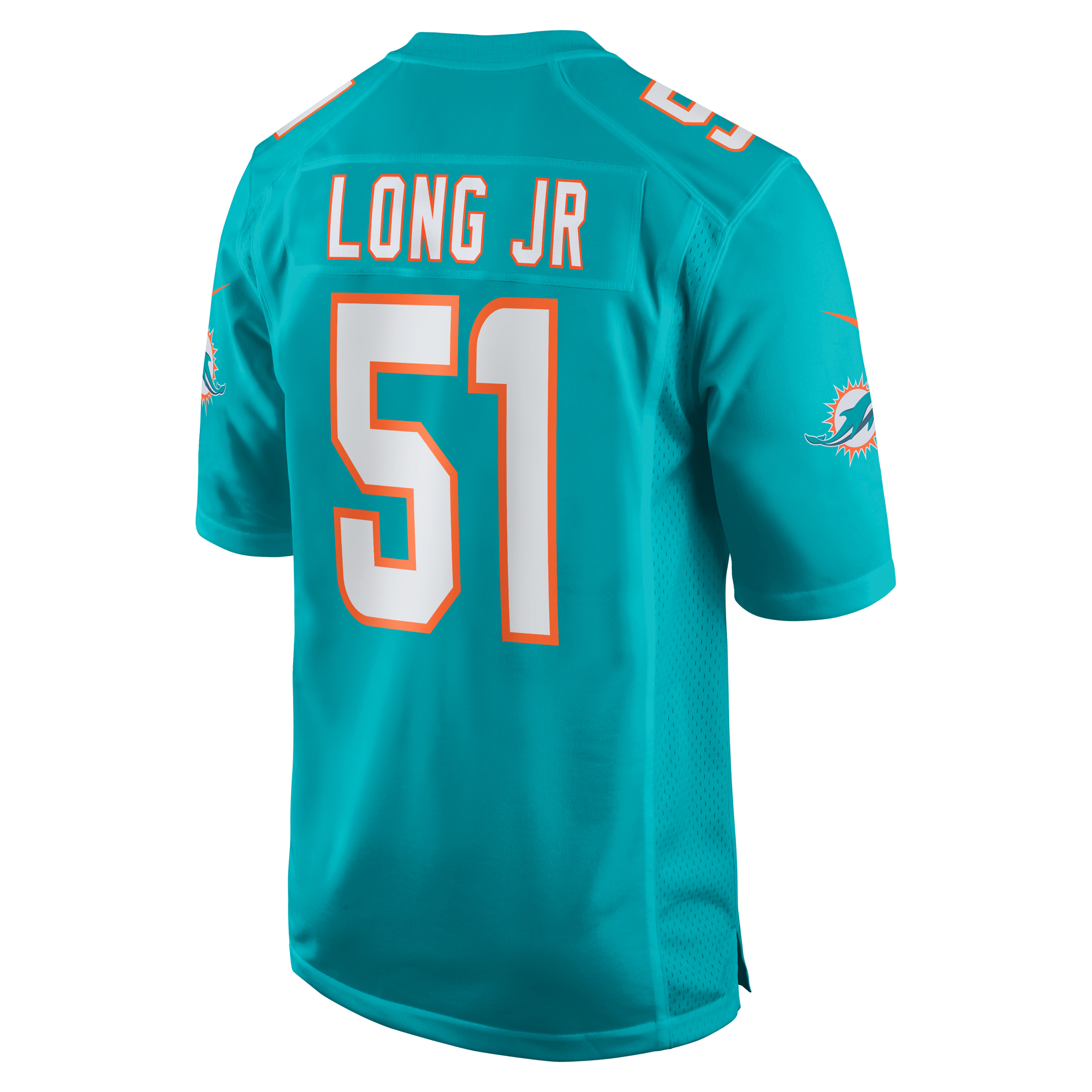 David Long Jr. Miami Dolphins Game Jersey - Aqua