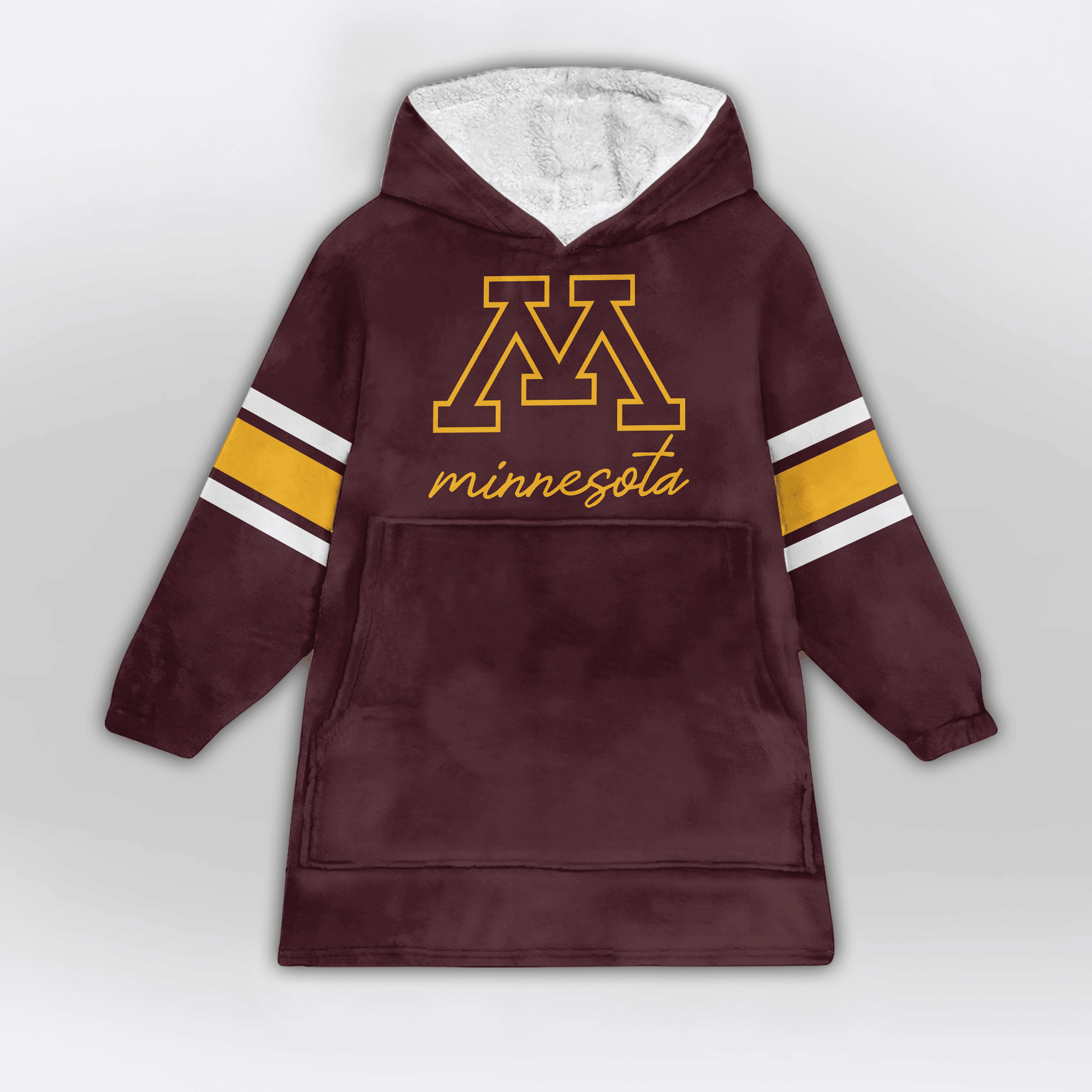 Adult Minnesota Football Unisex Blanket Hoodie