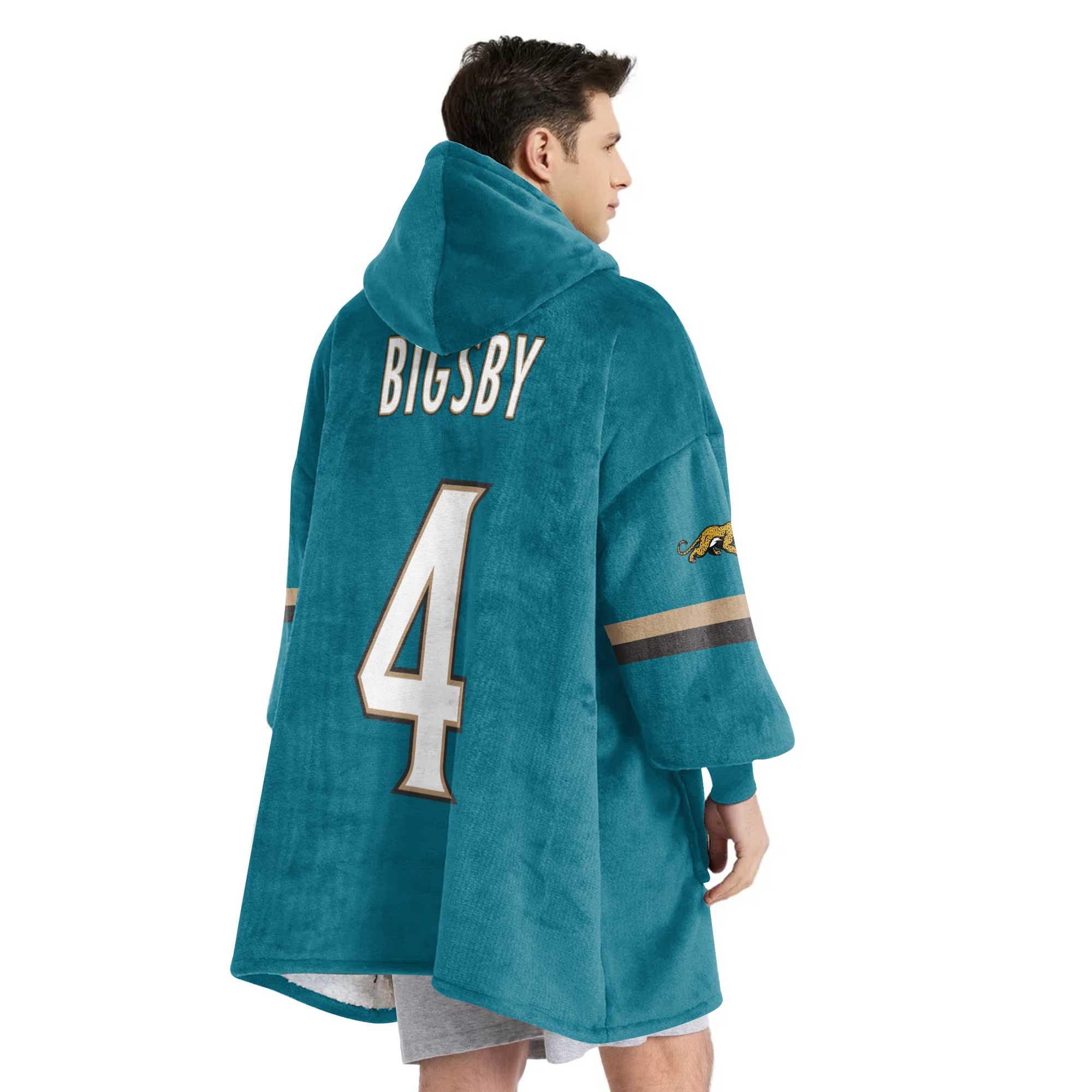 Adult 4 Jacksonville Football Unisex Blanket Hoodie