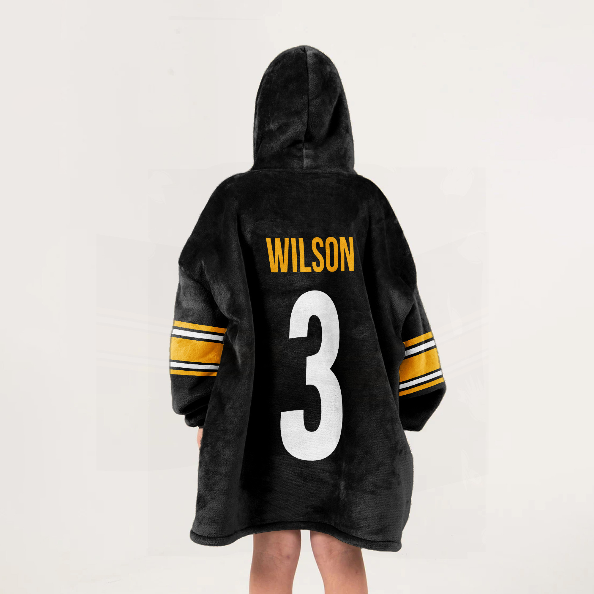 Adult R.W 3 Pittsburgh Football Unisex Blanket Hoodie
