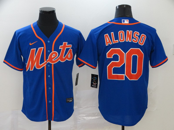 Men's New York Mets #20 Pete Alonso Blue Stitched MLB Cool Base  Jersey