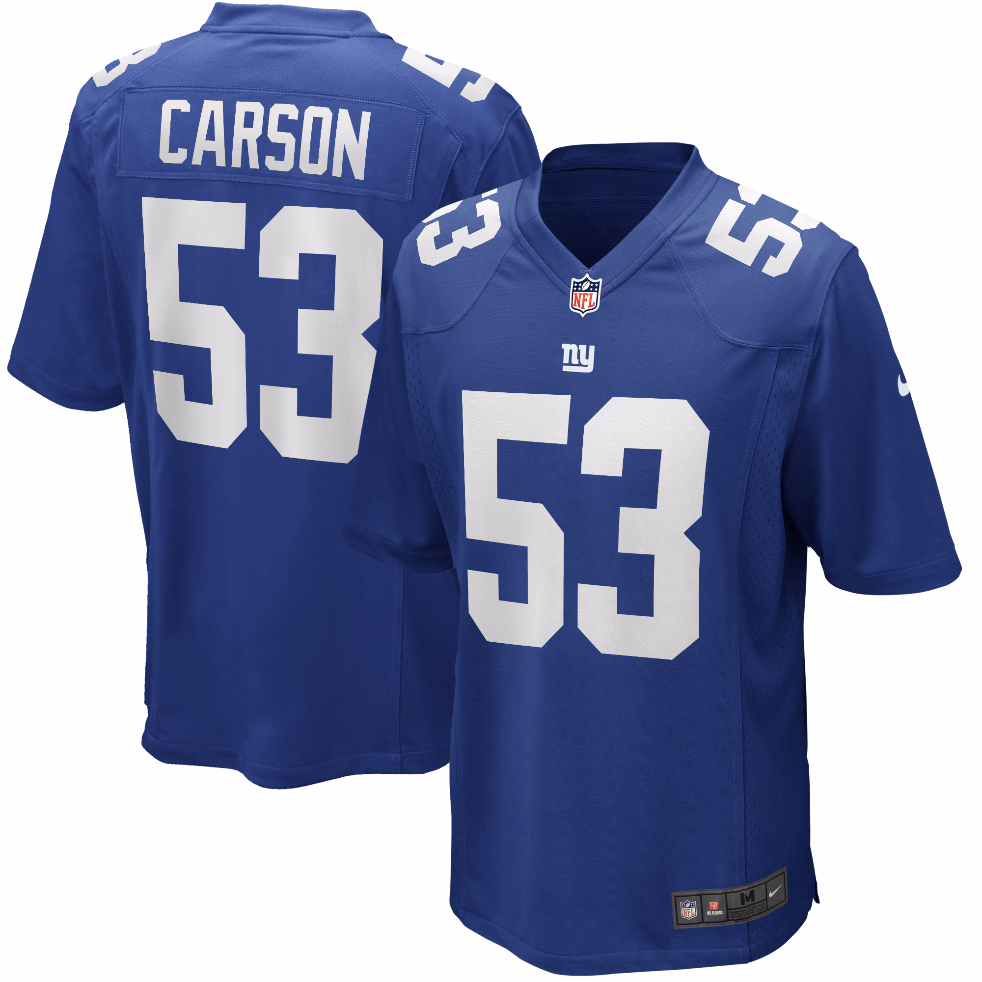 Harry Carson New York Giants Game Retired Player Jersey - Royal