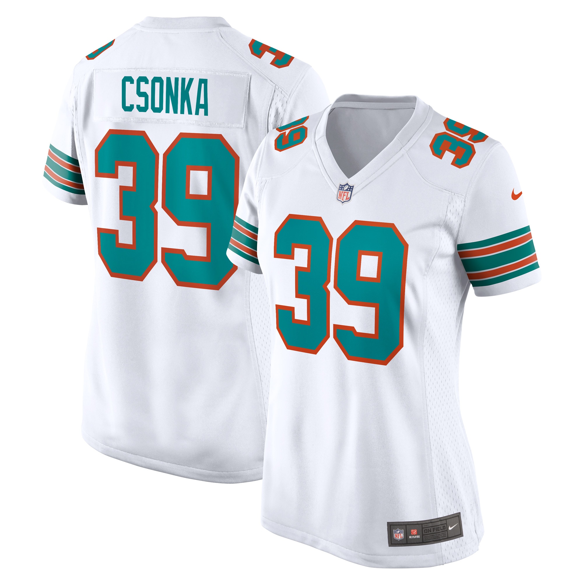 Larry Csonka Miami Dolphins Retired Player Jersey - Aqua