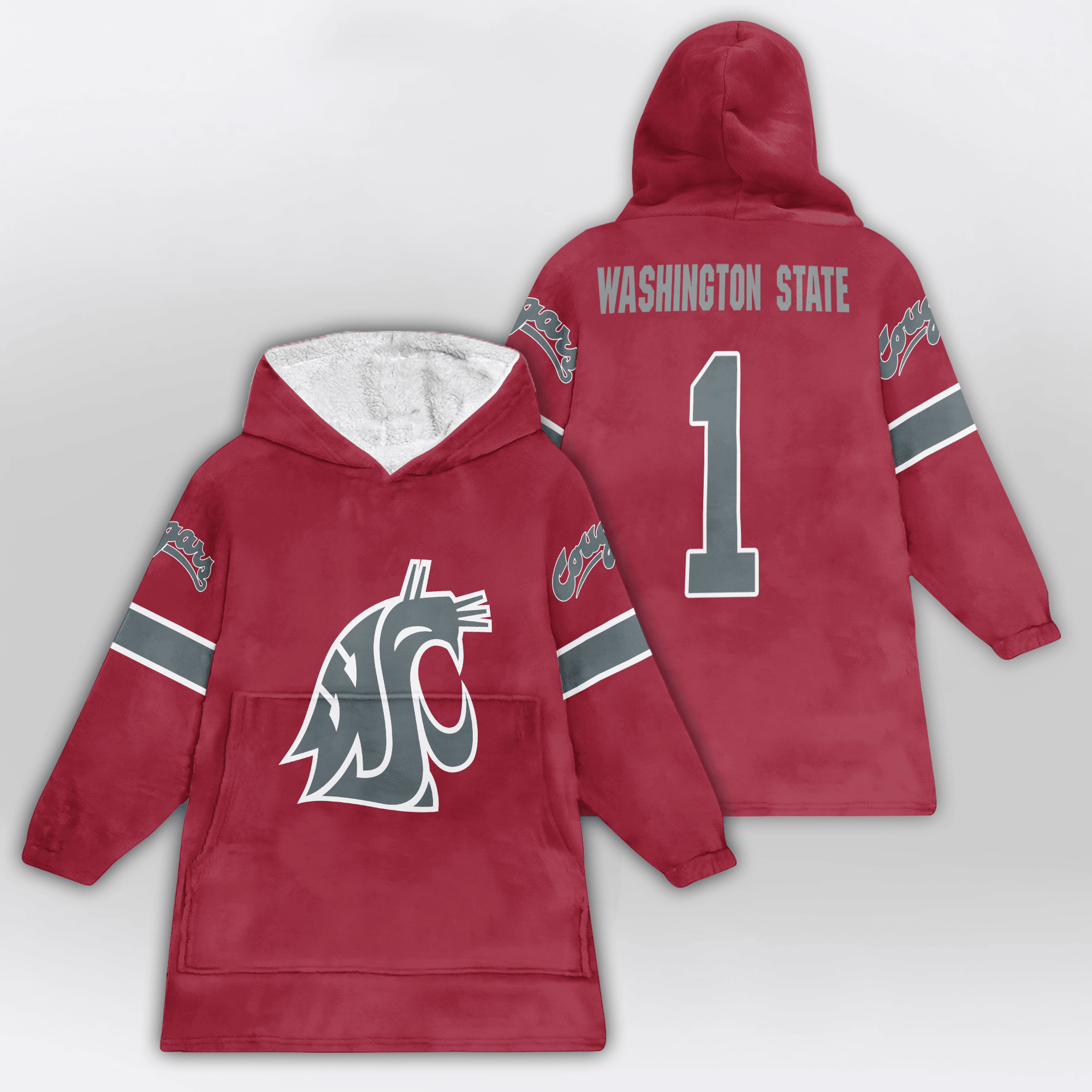 Kid #1 Washington State Football Unisex Blanket Hoodie