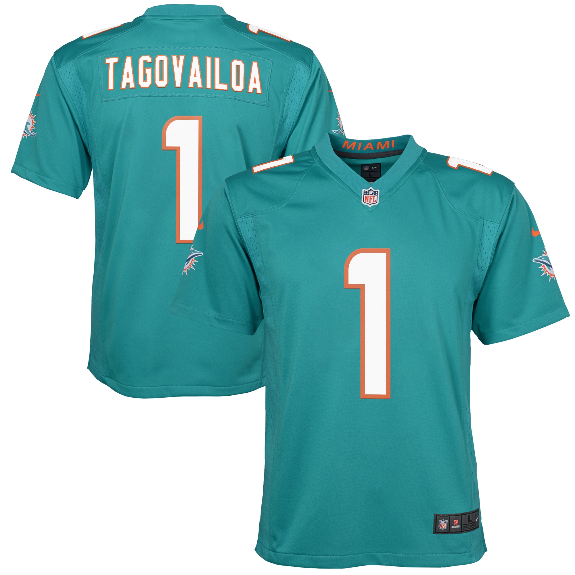 Tua Tagovailoa Miami Dolphins Youth Game Jersey - White