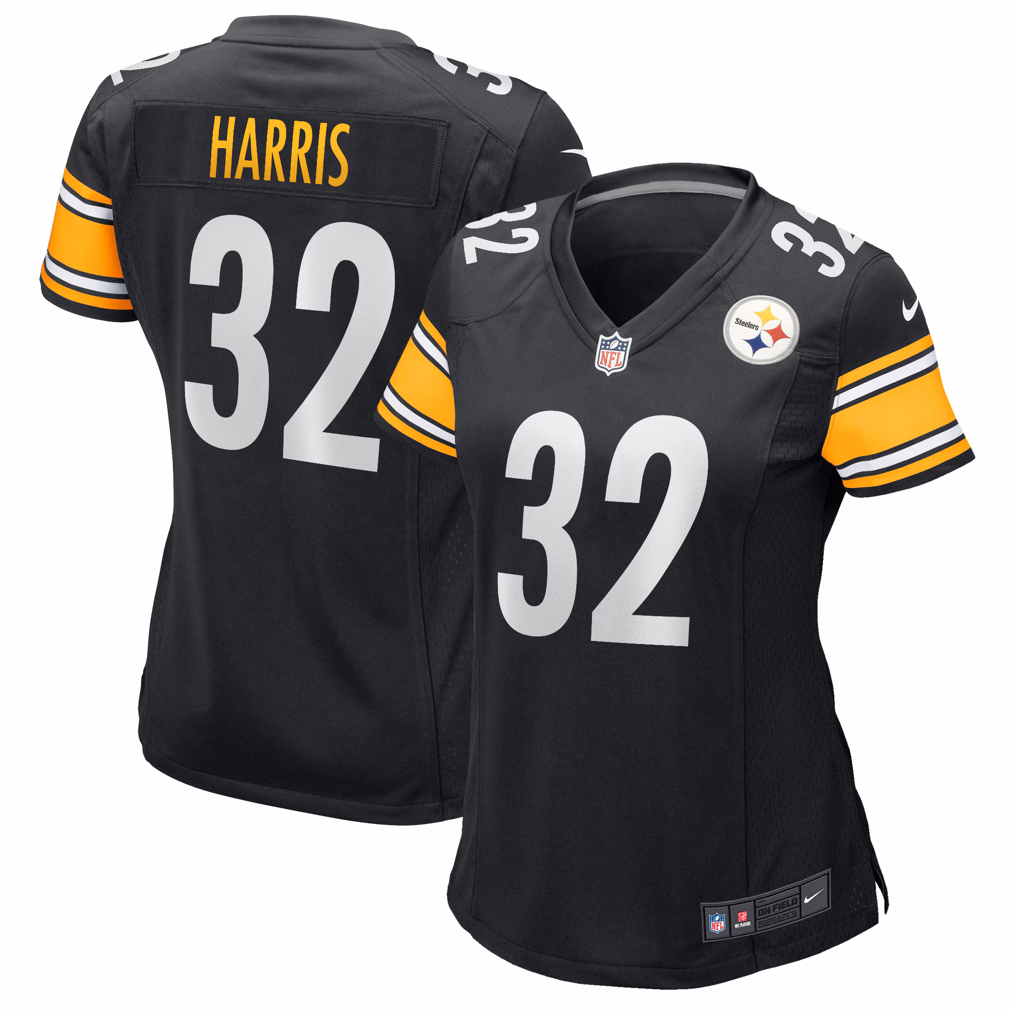Franco Harris Pittsburgh Steelers Women's Game Retired Player Jersey - Black