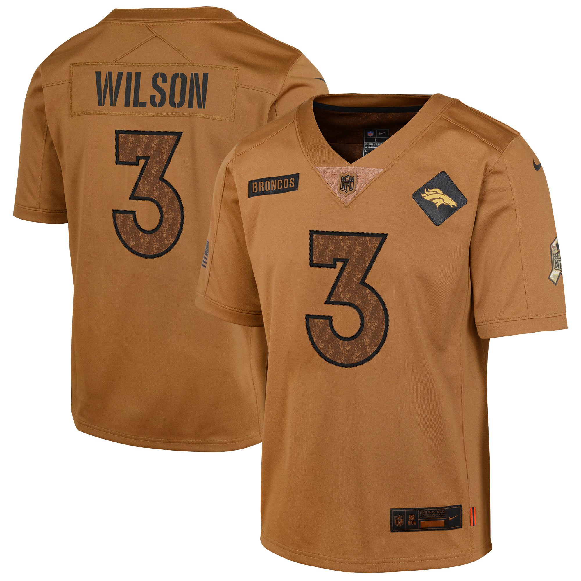 Russell Wilson Denver Broncos Women's 2023 Salute To Service Limited Jersey - Brown