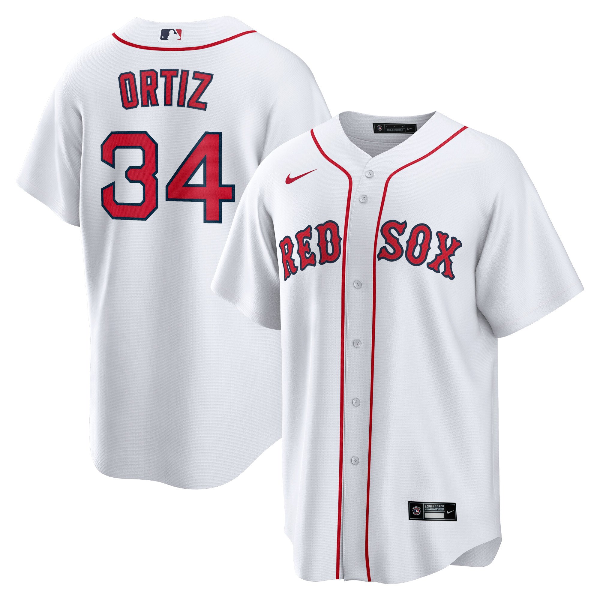 Men's Boston Red Sox David Ortiz  White Home Replica Player Jersey