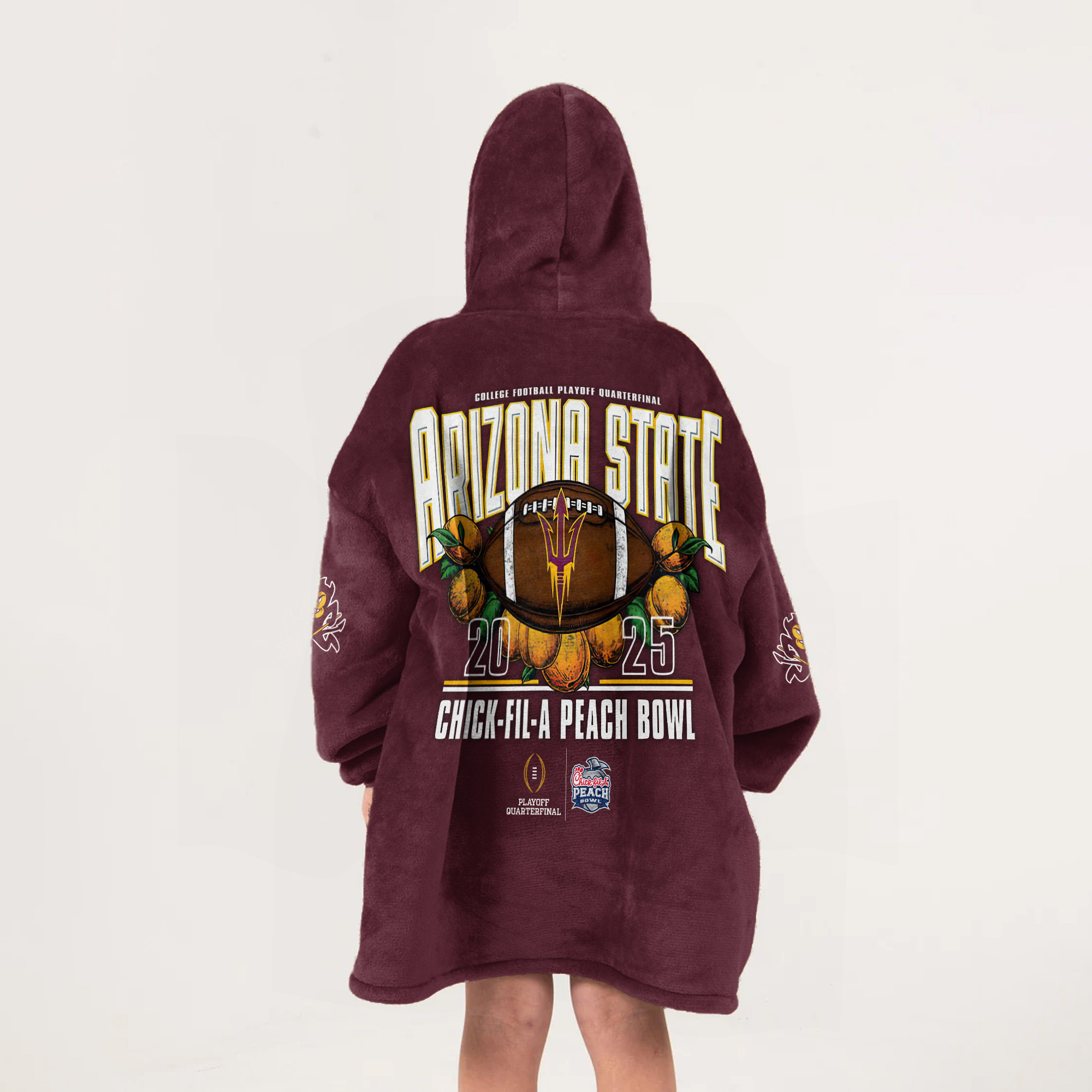 Adult Champions Arizona State Football Unisex Blanket Hoodie
