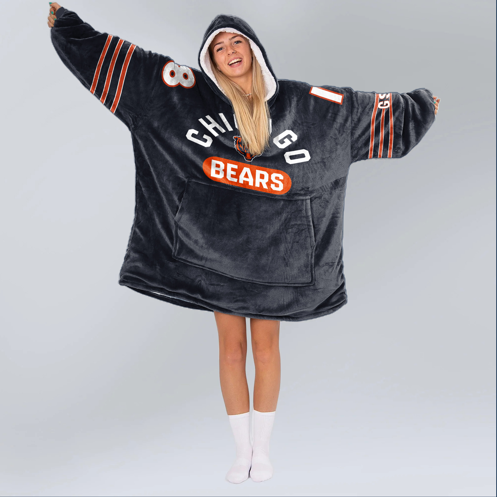 Adult CM 18 Chicago Football Unisex Blanket Hoodie