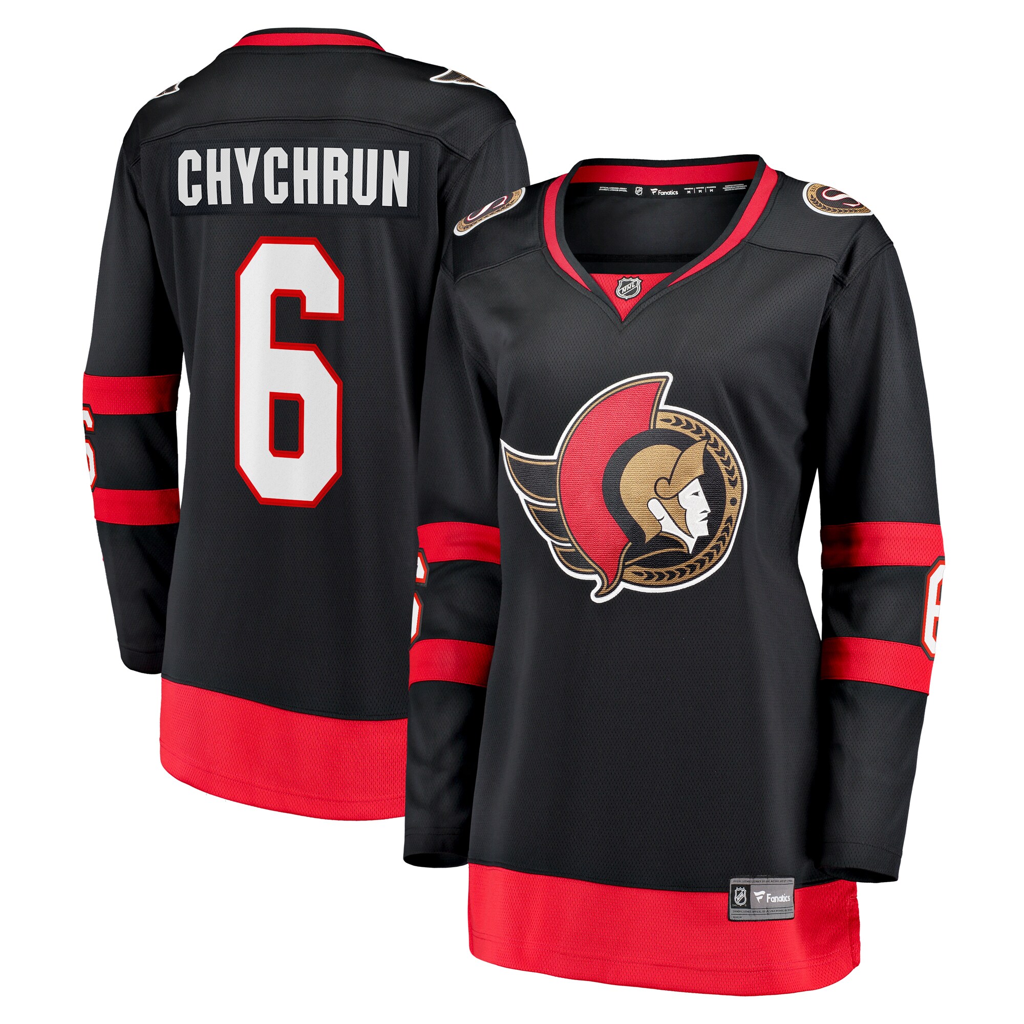Jakob Chychrun Ottawa Senators Women's Home Breakaway Jersey - Black
