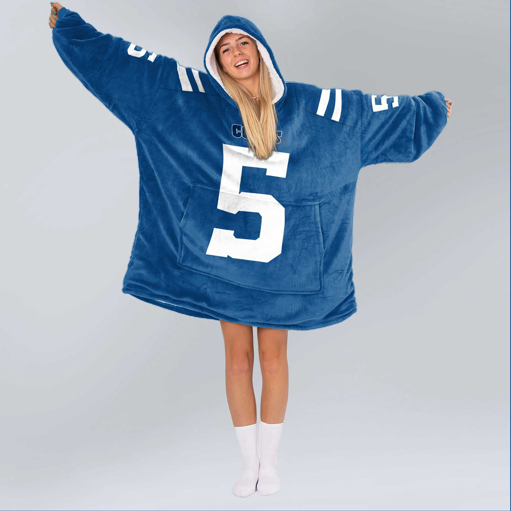 Adult A.R 5 Indianapolis Football Unisex Blanket Hoodie
