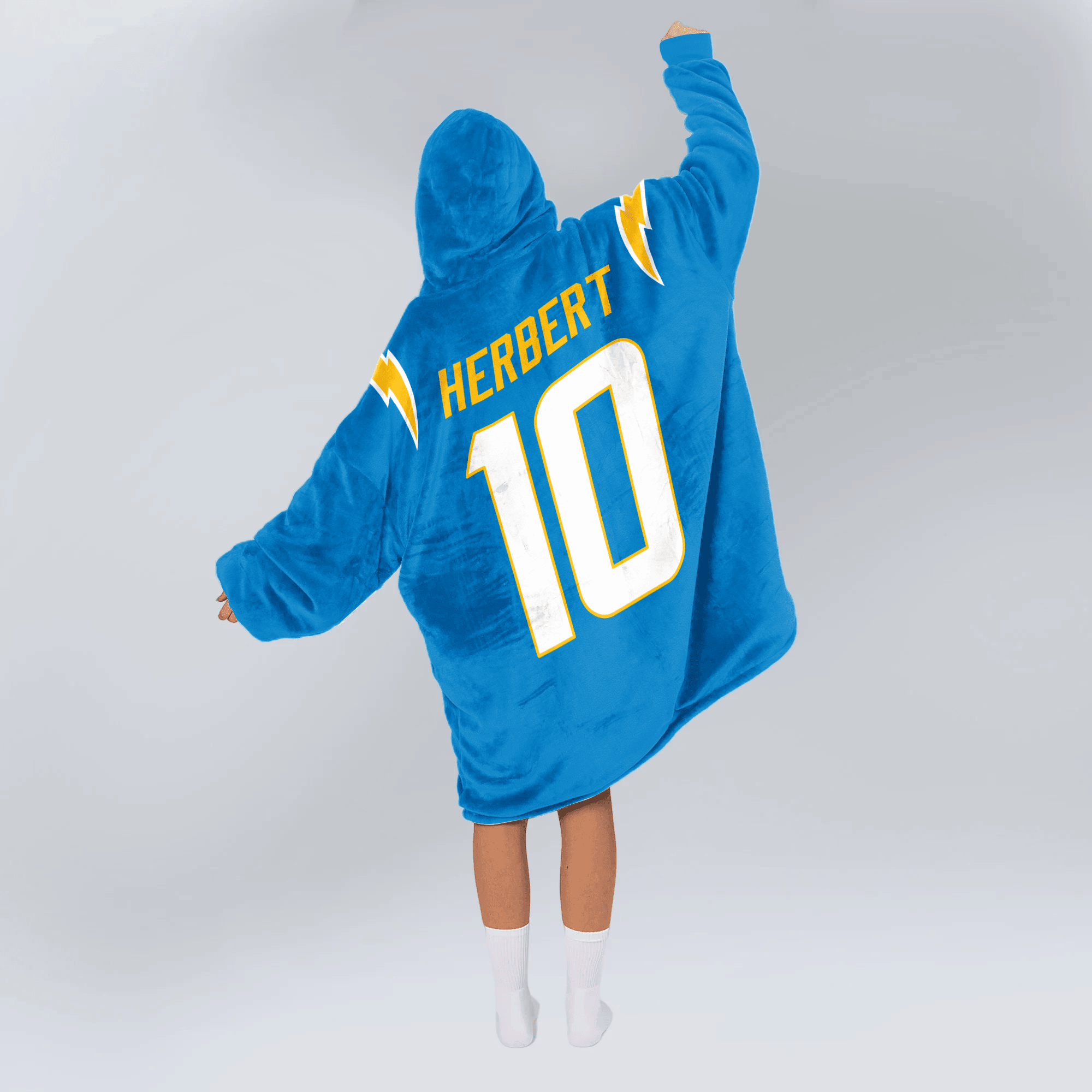 Adult Bolt Club 10 Los Angeles Football Unisex Blanket Hoodie