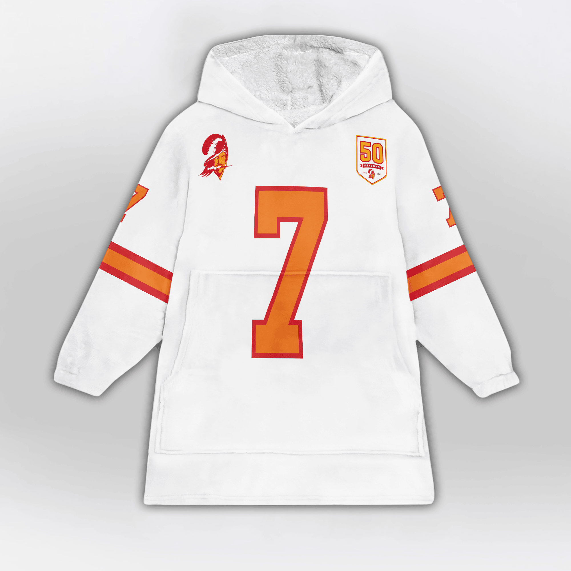 Adult B.I 7 Tampa Bay Football 50th Season Game Unisex Blanket Hoodie