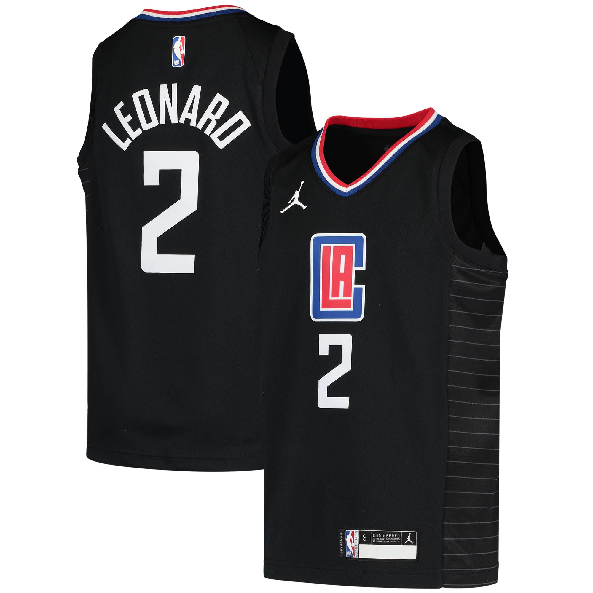 Kawhi Leonard LA Clippers  Youth 2020/21 Swingman Player Jersey - Black - Statement Edition