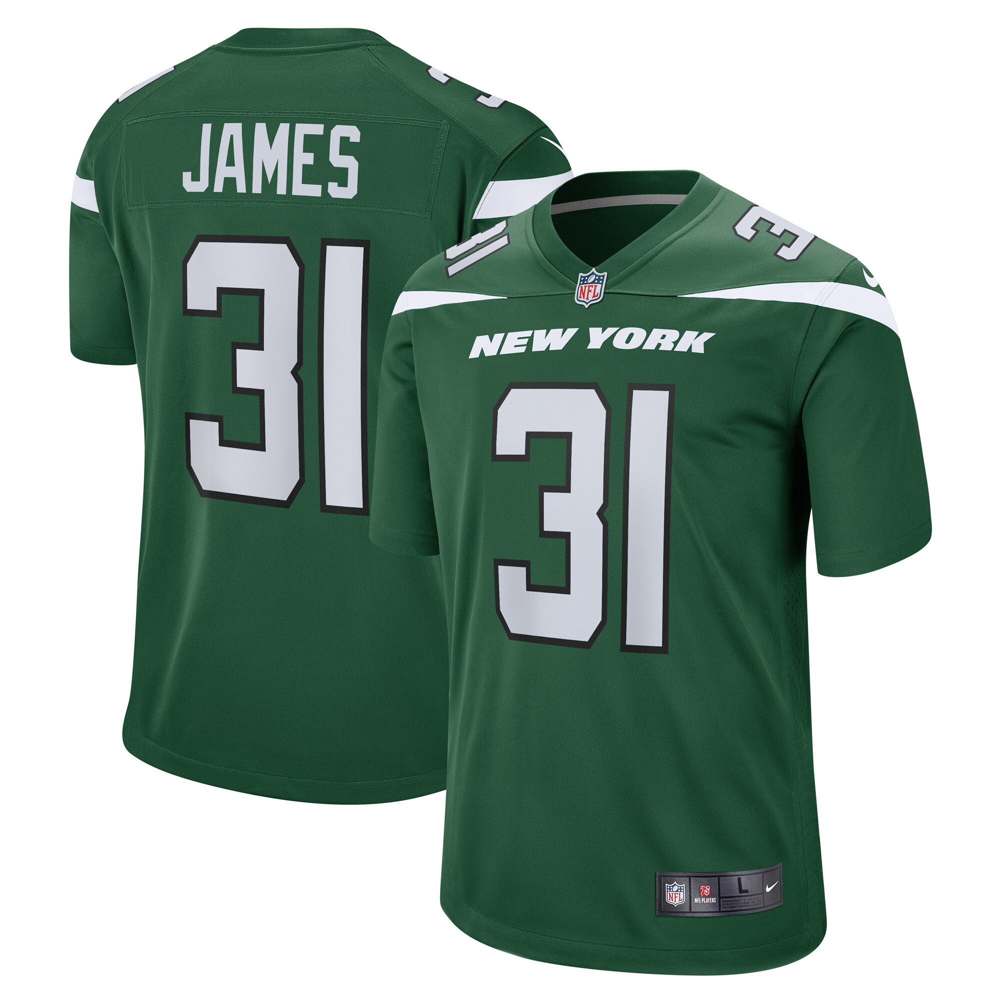 Craig James New York Jets  Women's Game Player Jersey - Gotham Green