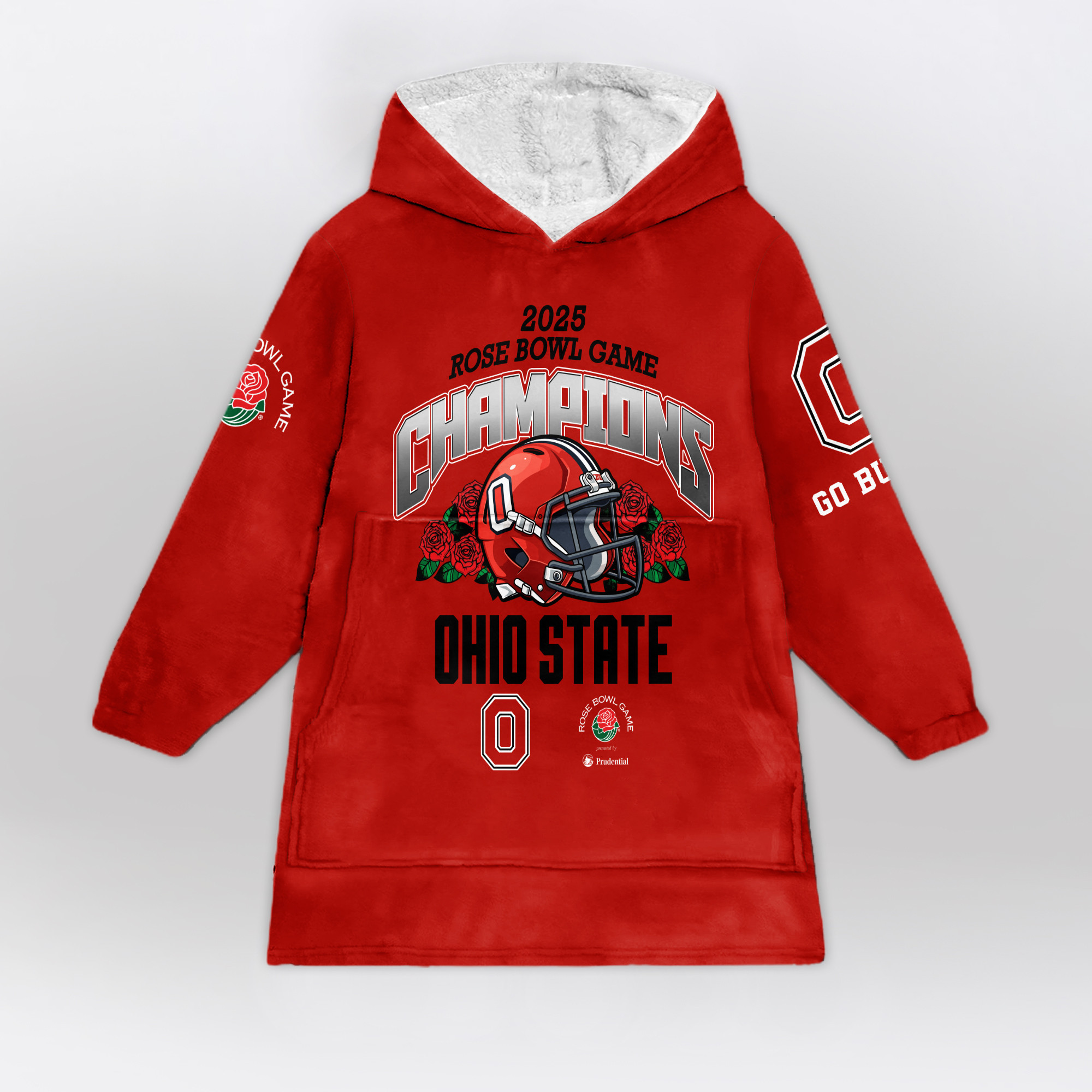 Adult Champions Ohio State Football Unisex Blanket Hoodie