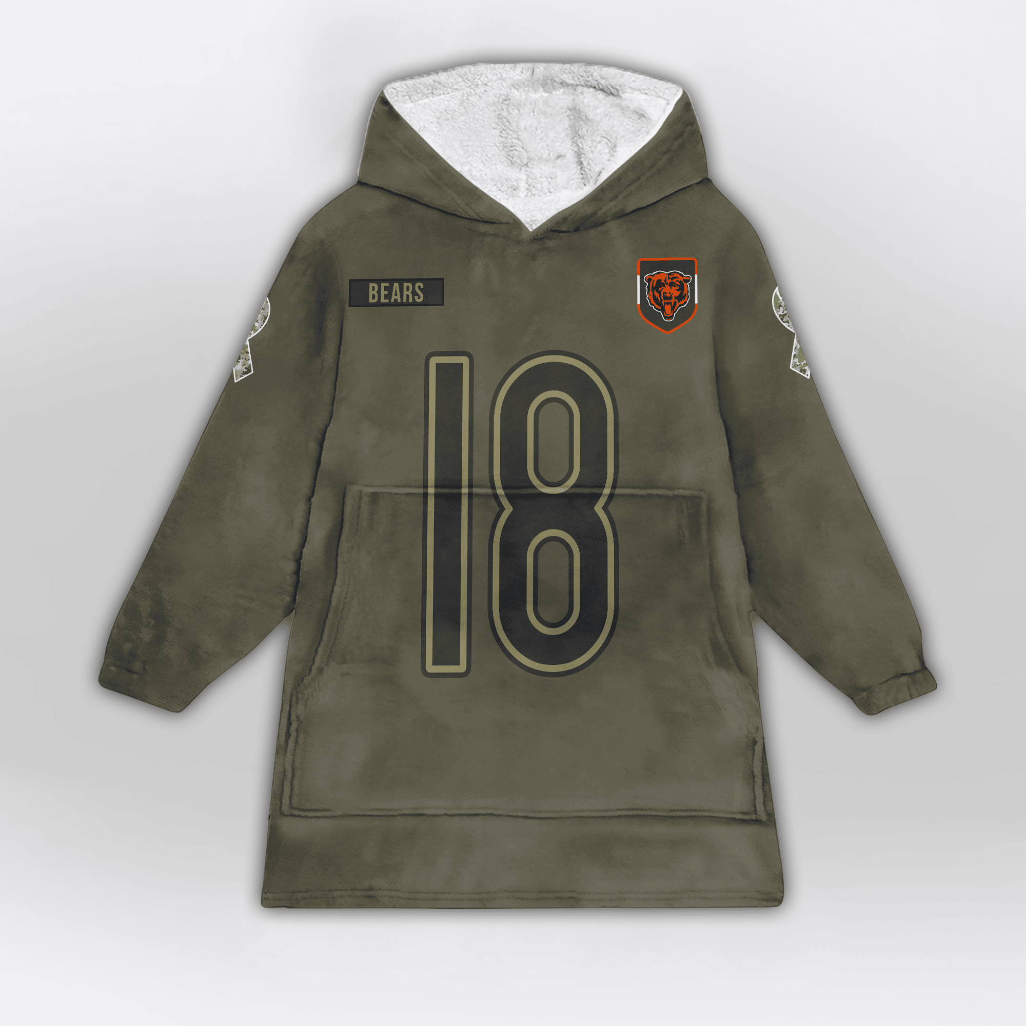 Adult C.W 18 Captain Chicago Football Unisex Blanket Hoodie