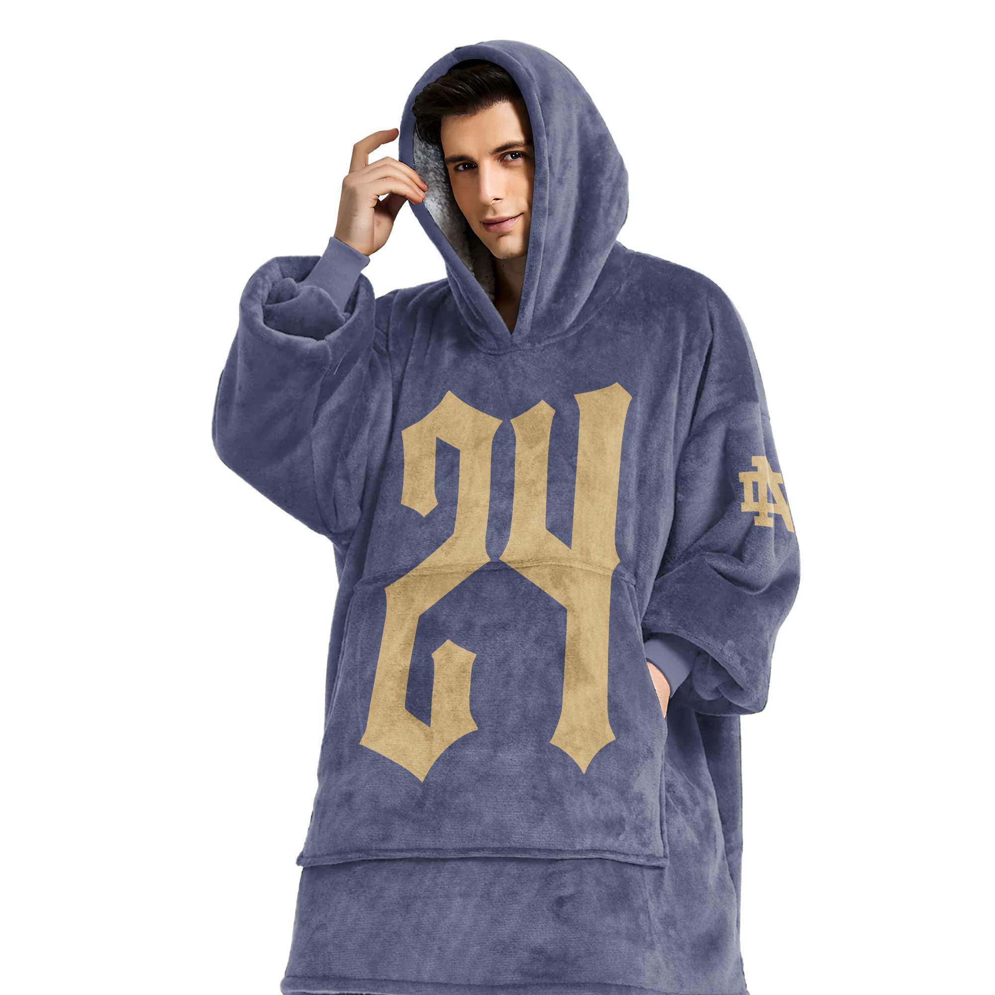 Adult Notre Dame Football Unisex Blanket Hoodie