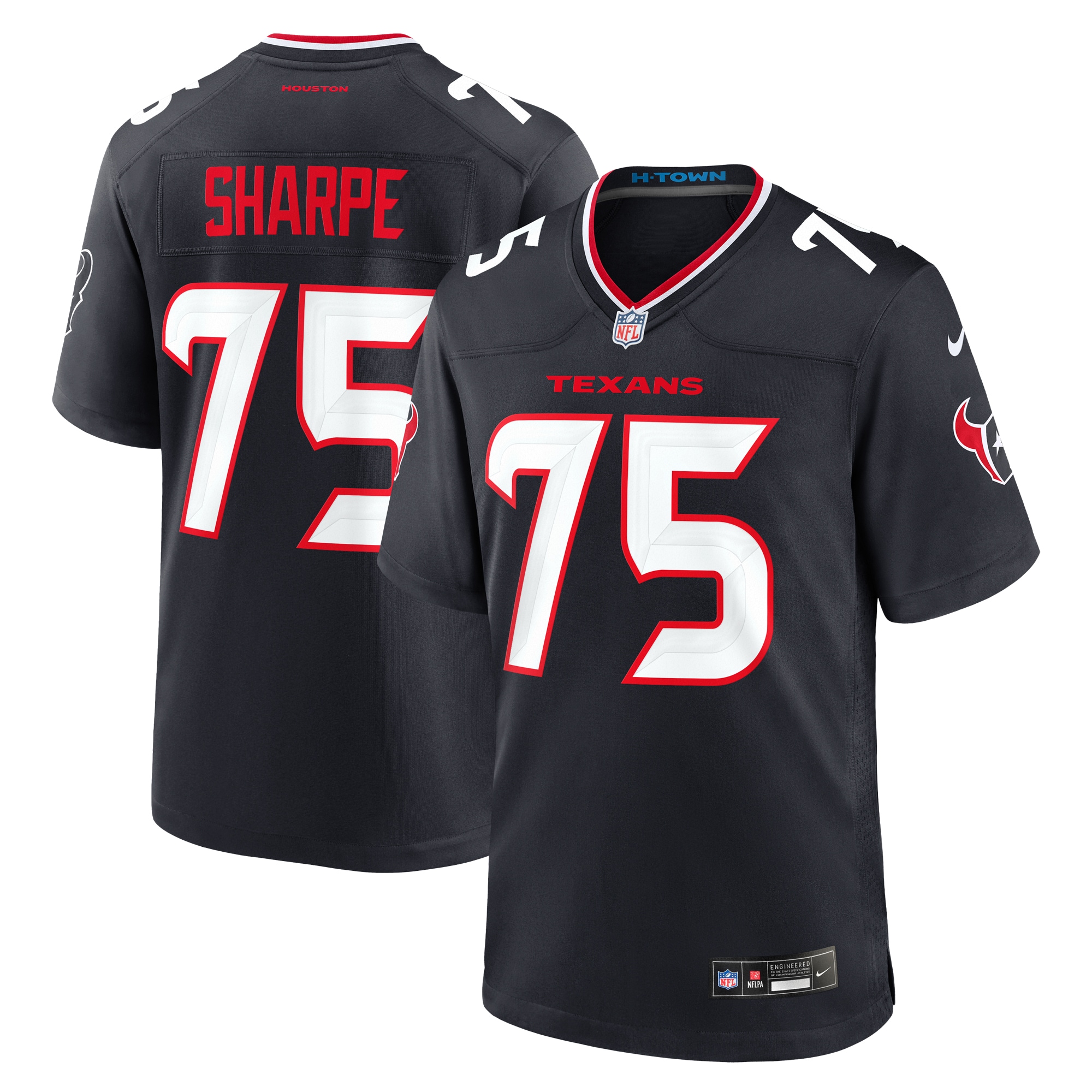 David Sharpe Houston Texans Team Game Jersey -  Navy