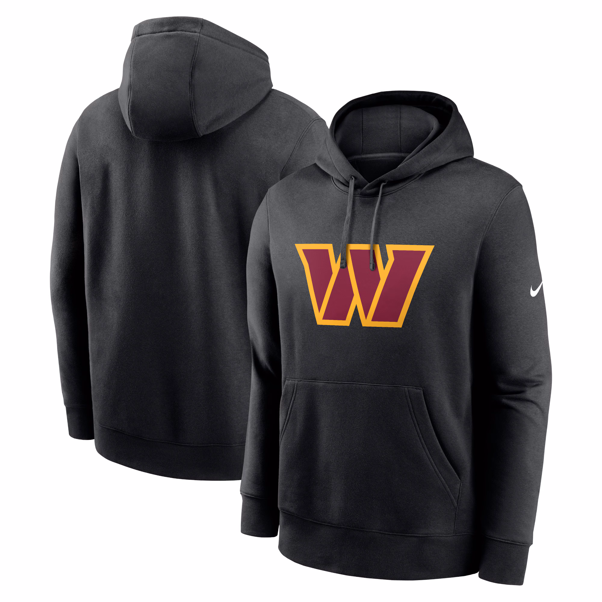 Washington Commanders Club Logo Pullover Hoodie - Black