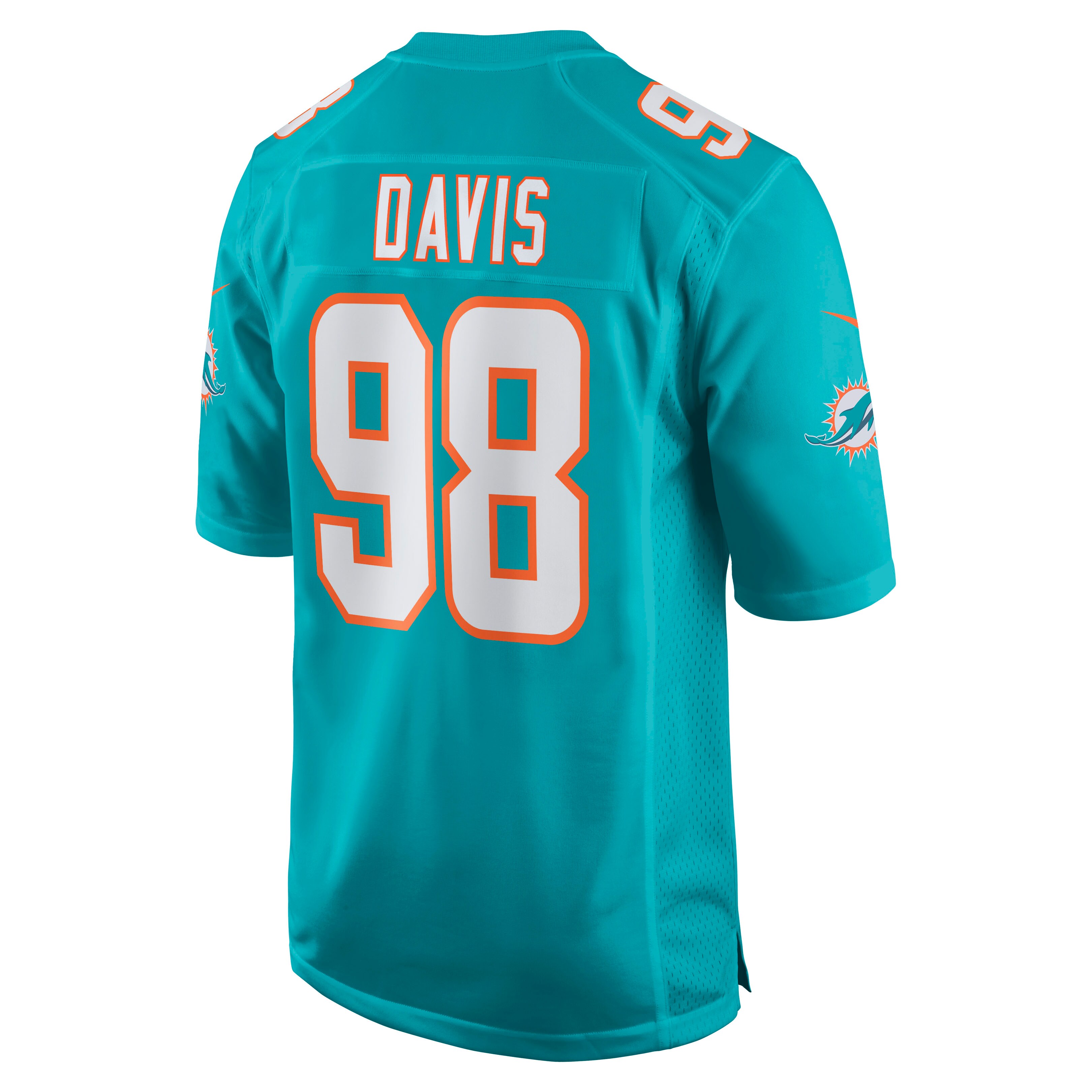 Raekwon Davis Miami Dolphins  Game Jersey - Aqua