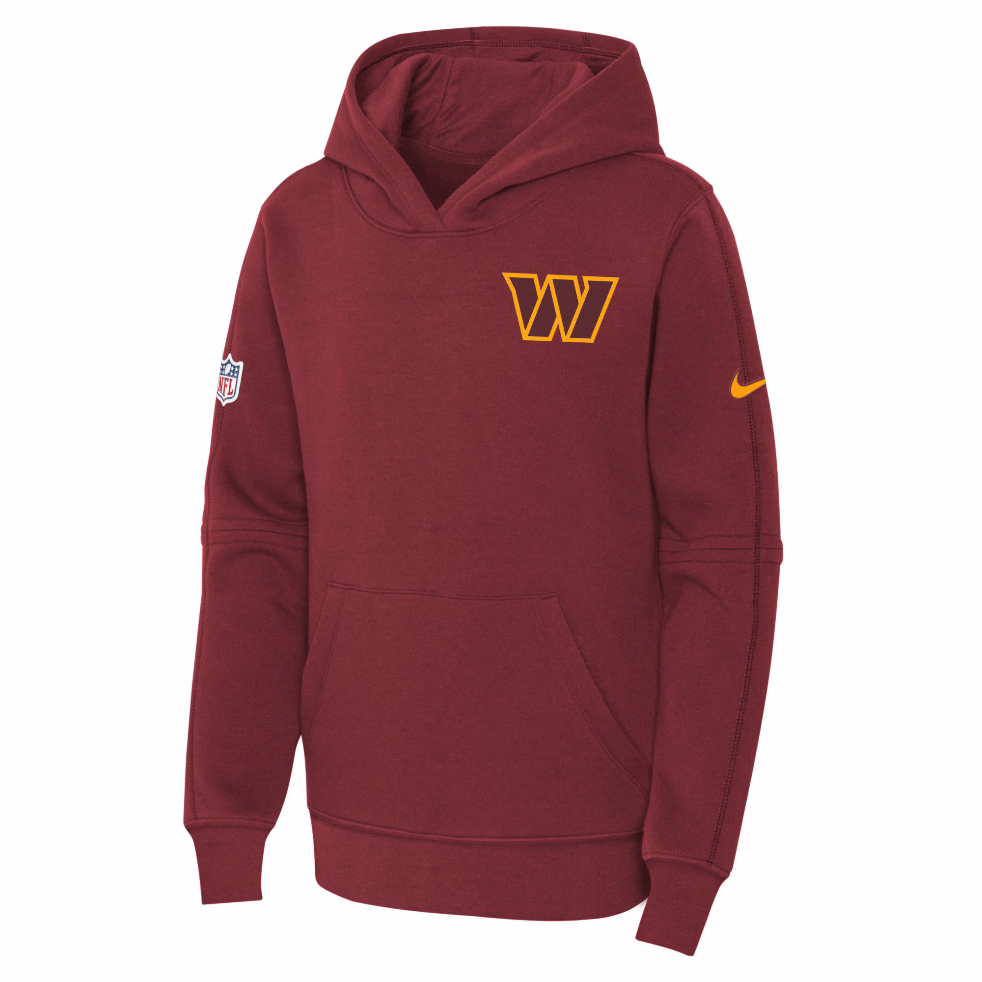 Washington Commanders Youth 2023 Sideline Club Fleece Pullover Hoodie - Burgundy