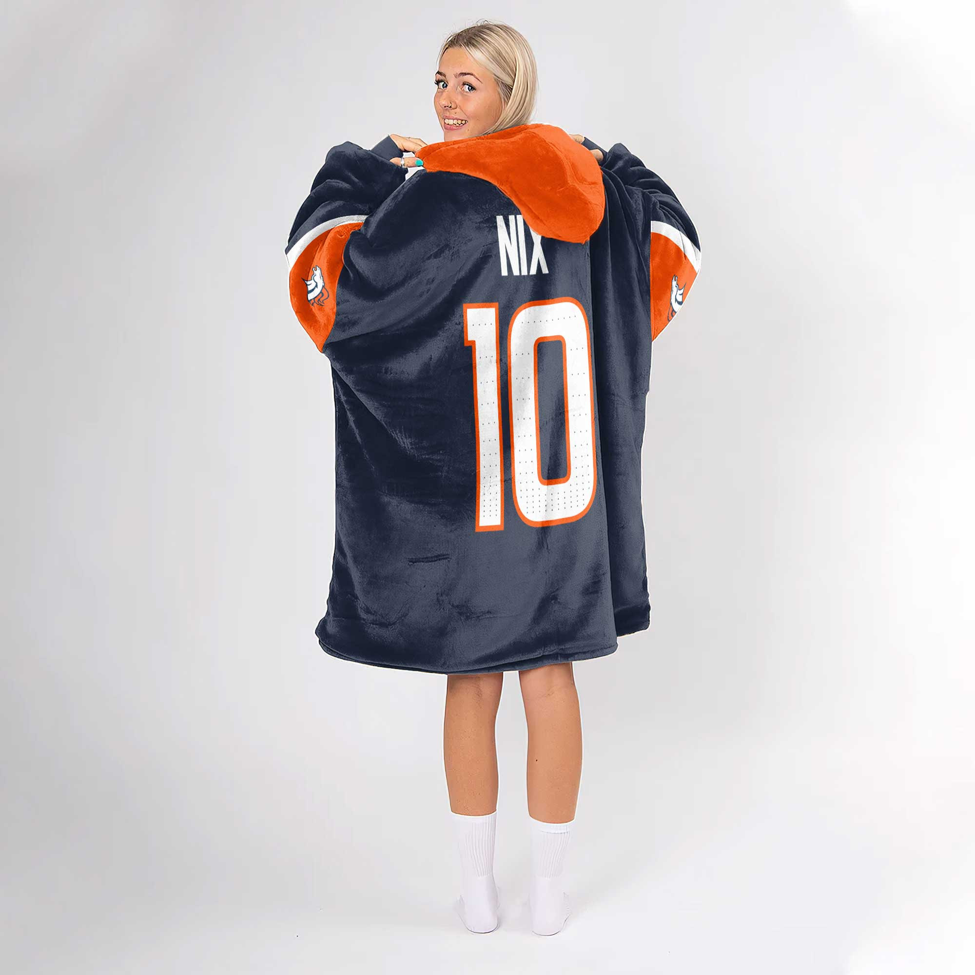 Adult B.N 10 Captain Denver Football Unisex Blanket Hoodie