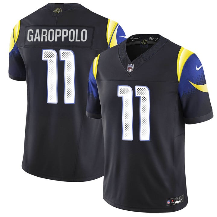 Men's Jimmy Garoppolo #11 Los Angeles Rams Dri-FIT Rivalries Collection Limited Jersey-Navy