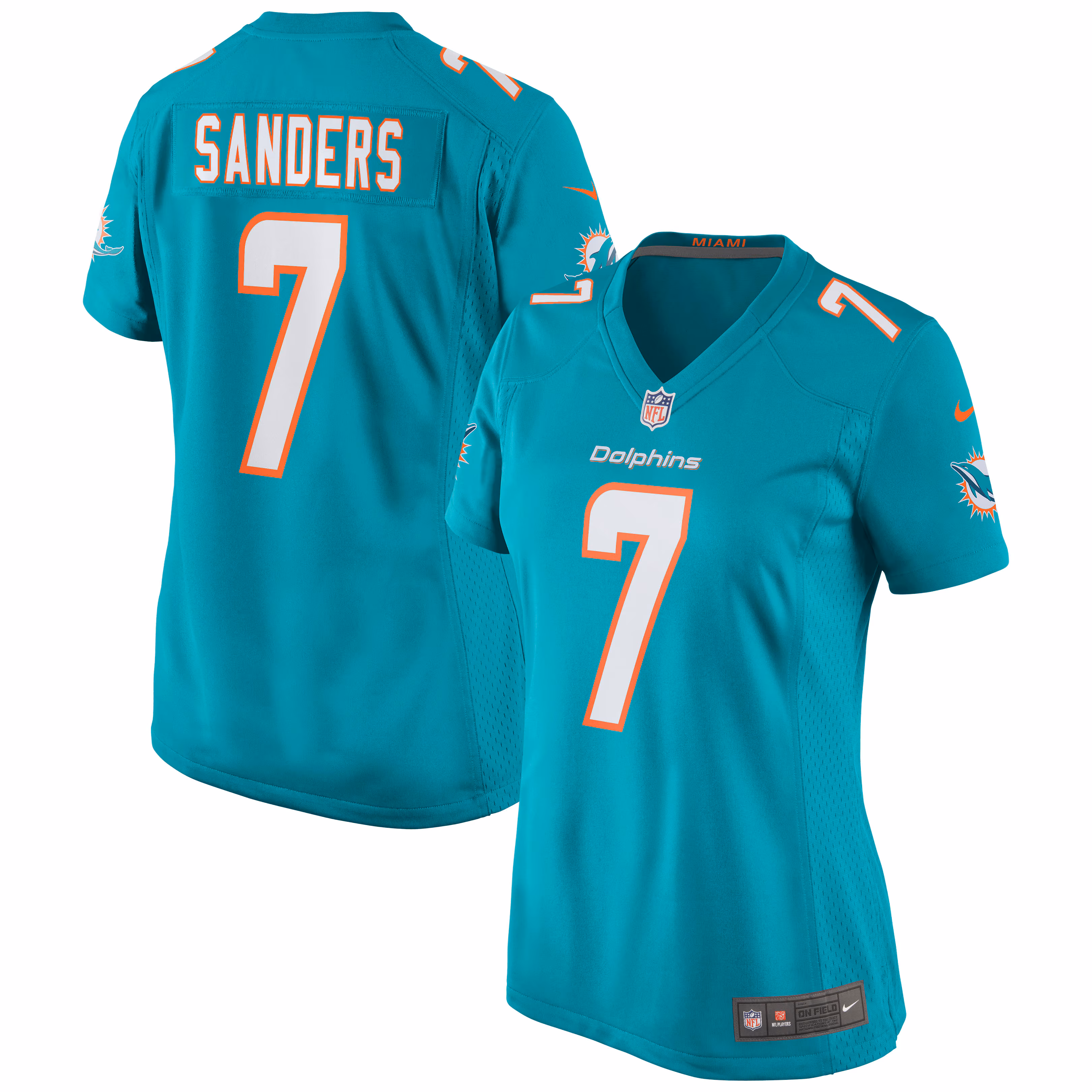 Jason Sanders Miami Dolphins Women's Game Jersey - Aqua