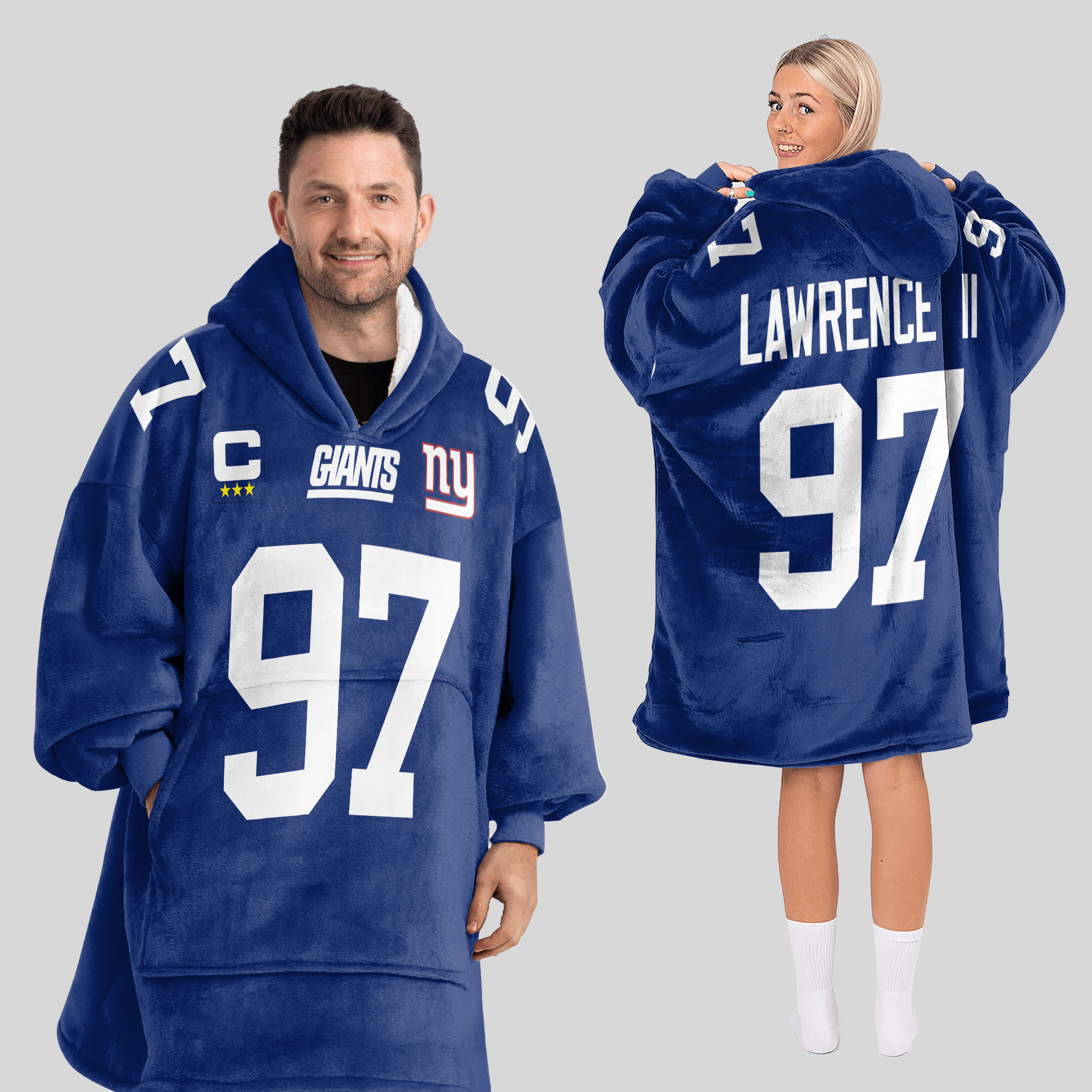 Adult D.L 97 Captain New York G Football Unisex Blanket Hoodie