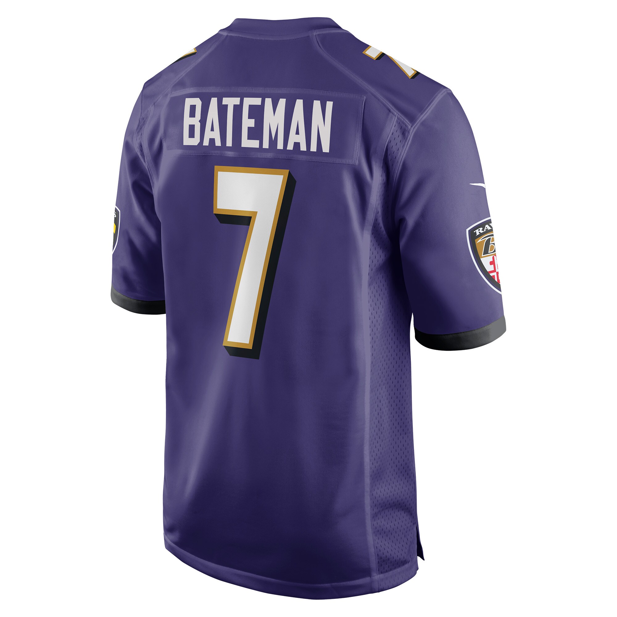 Rashod Bateman Baltimore Ravens Game Player Jersey - Purple