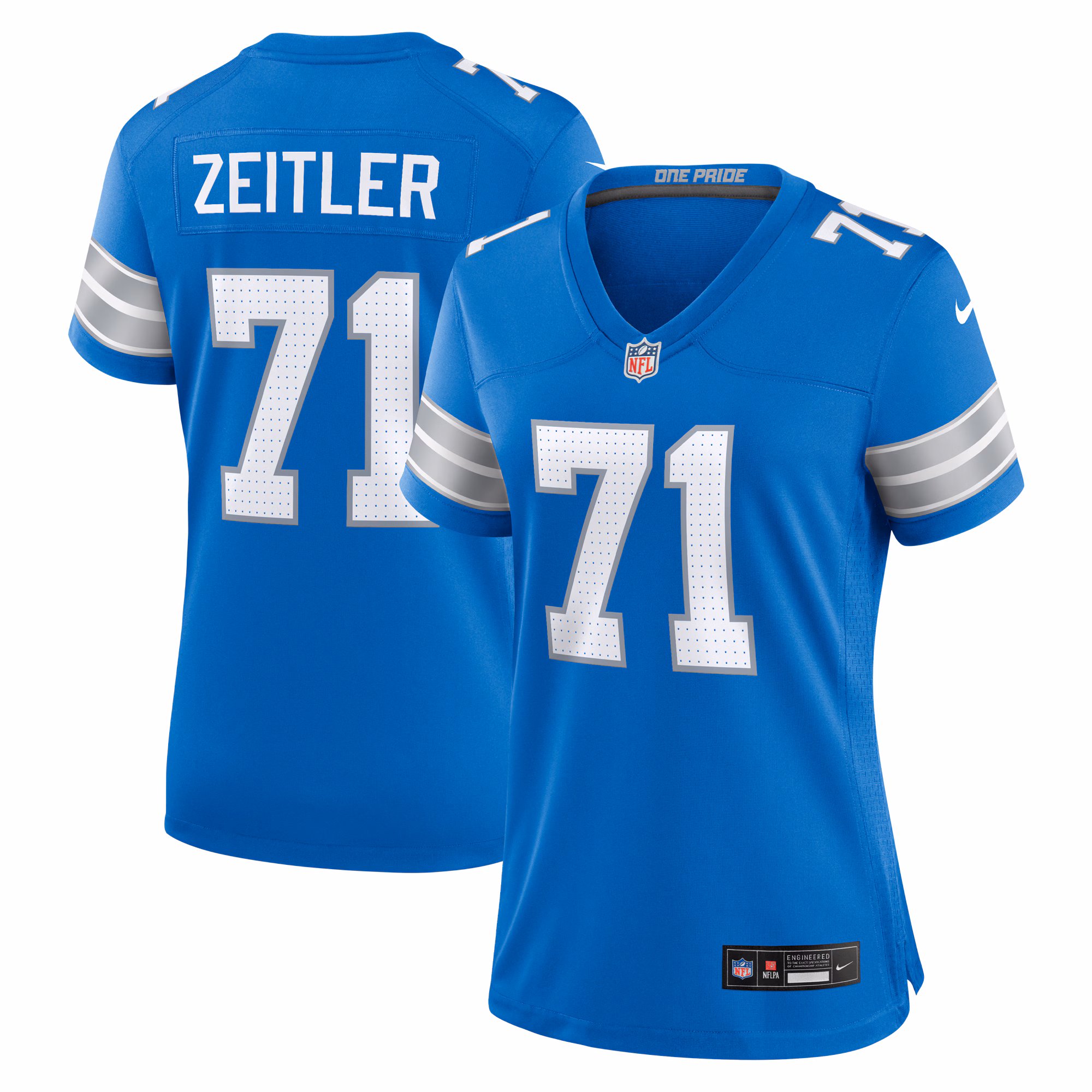 Kevin Zeitler Detroit Lions Women's Game Jersey -  Blue