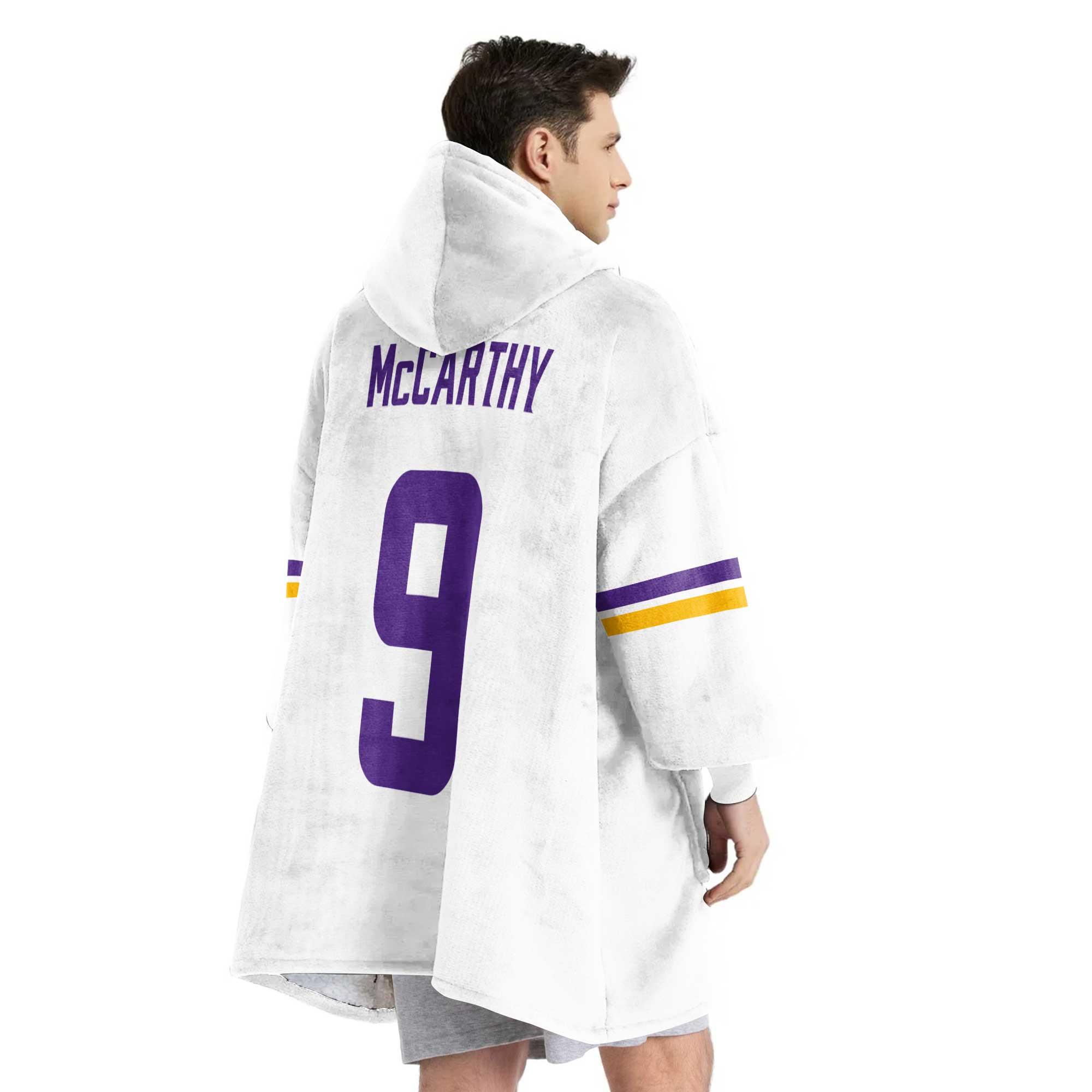 Adult 9 Minnesota Football Unisex Blanket Hoodie