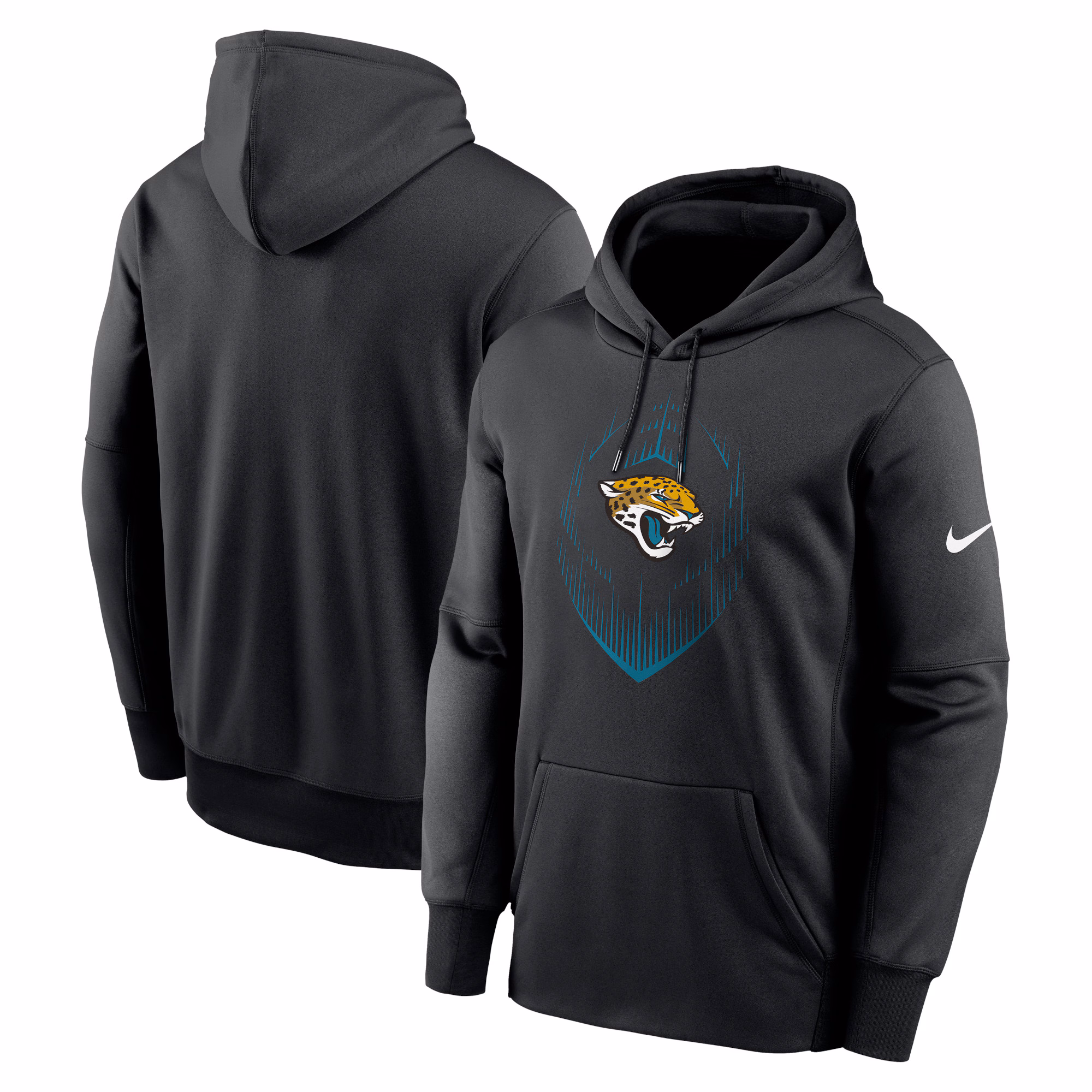 Jacksonville Jaguars Icon Performance Pullover Hoodie - Black