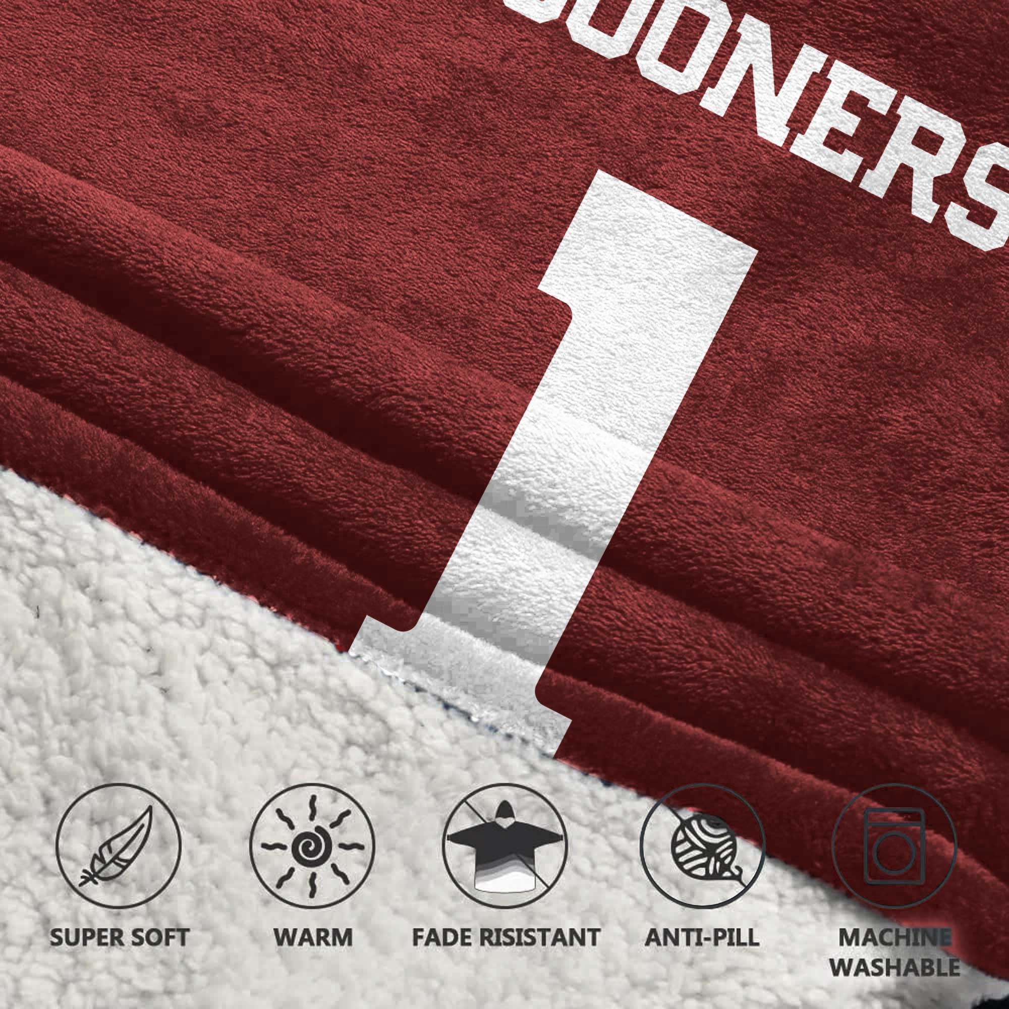Kid J.H 1 Oklahoma Football Unisex Blanket Hoodie