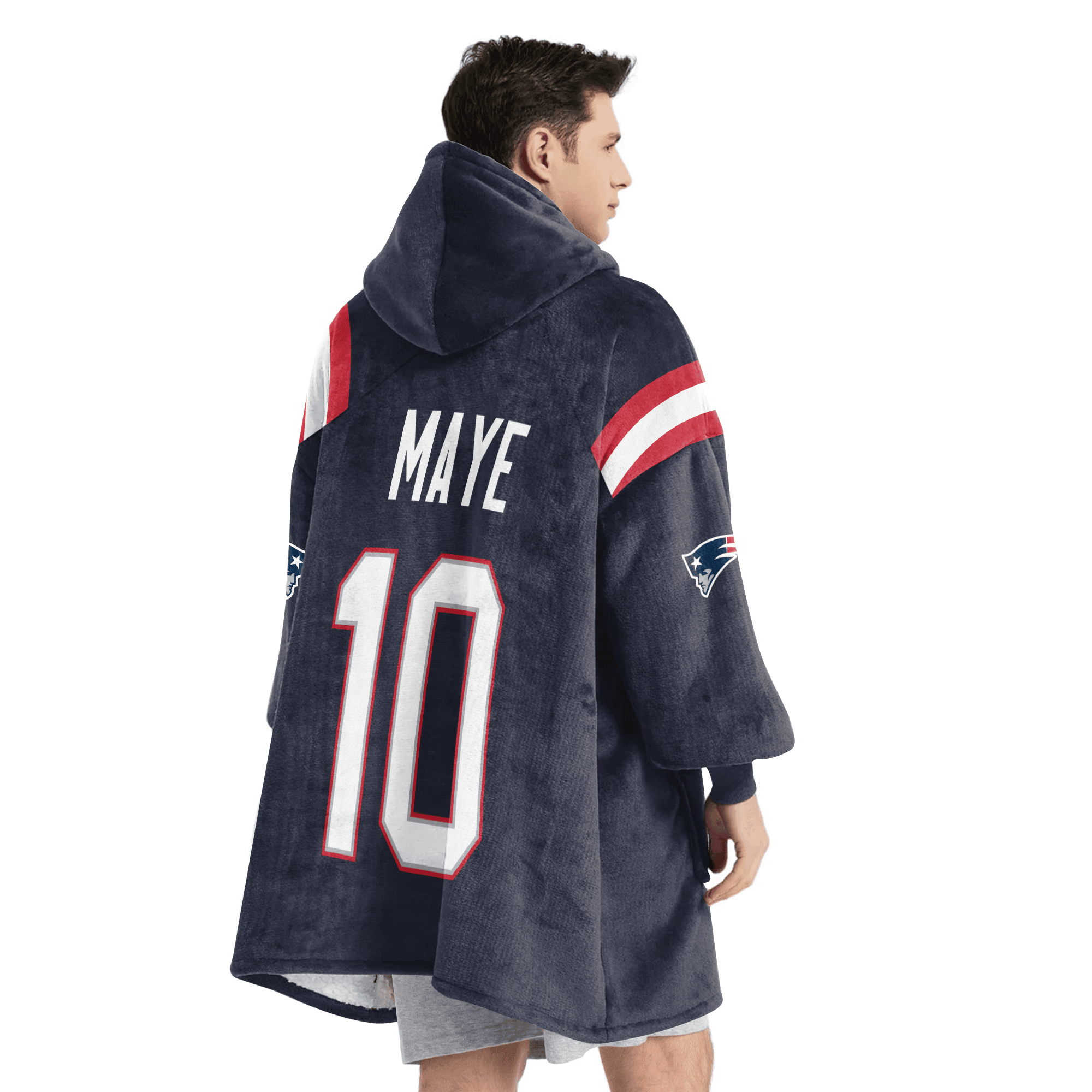 10 New England Football Unisex Blanket Hoodie