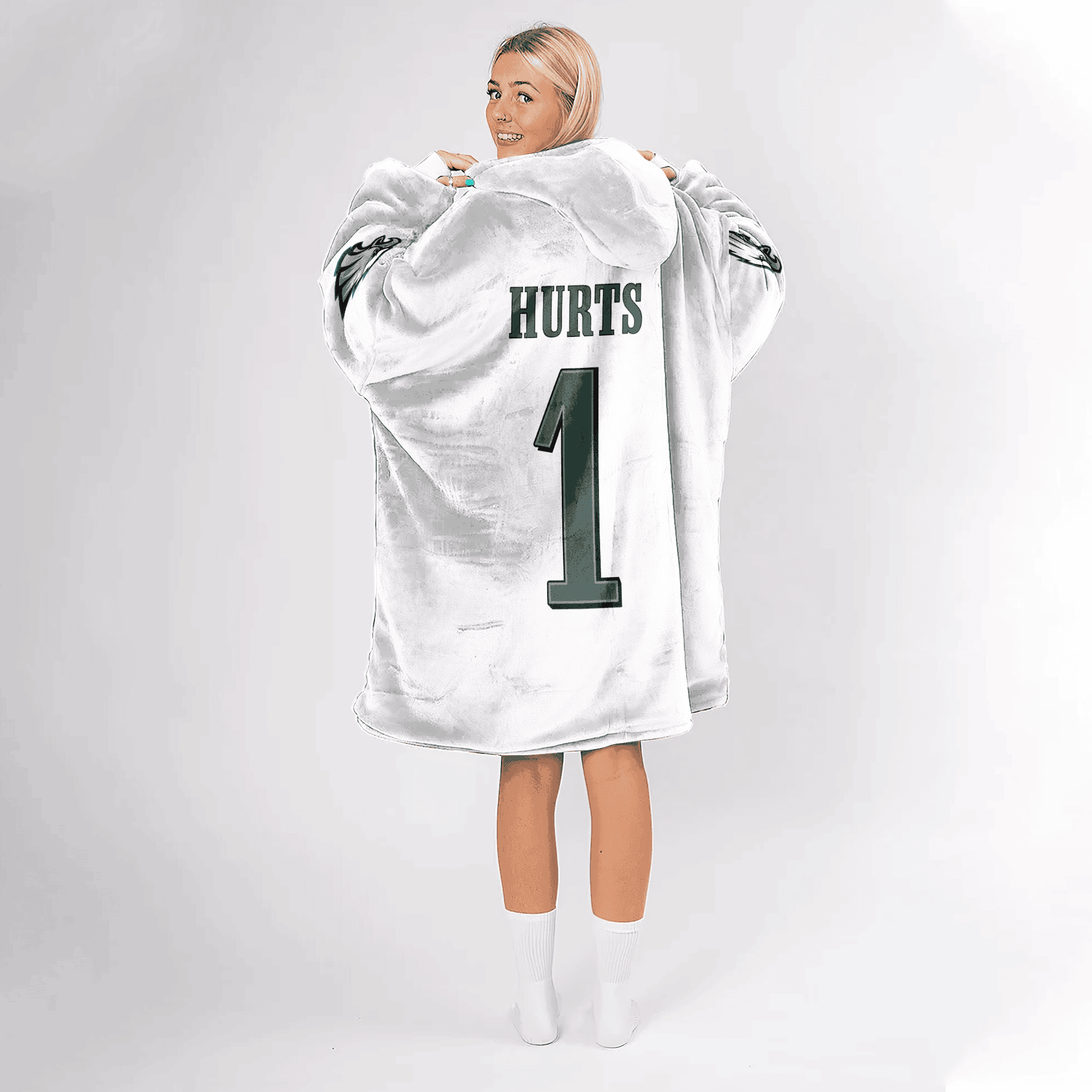 Adult 1 Philadelphia Football Unisex Blanket Hoodie