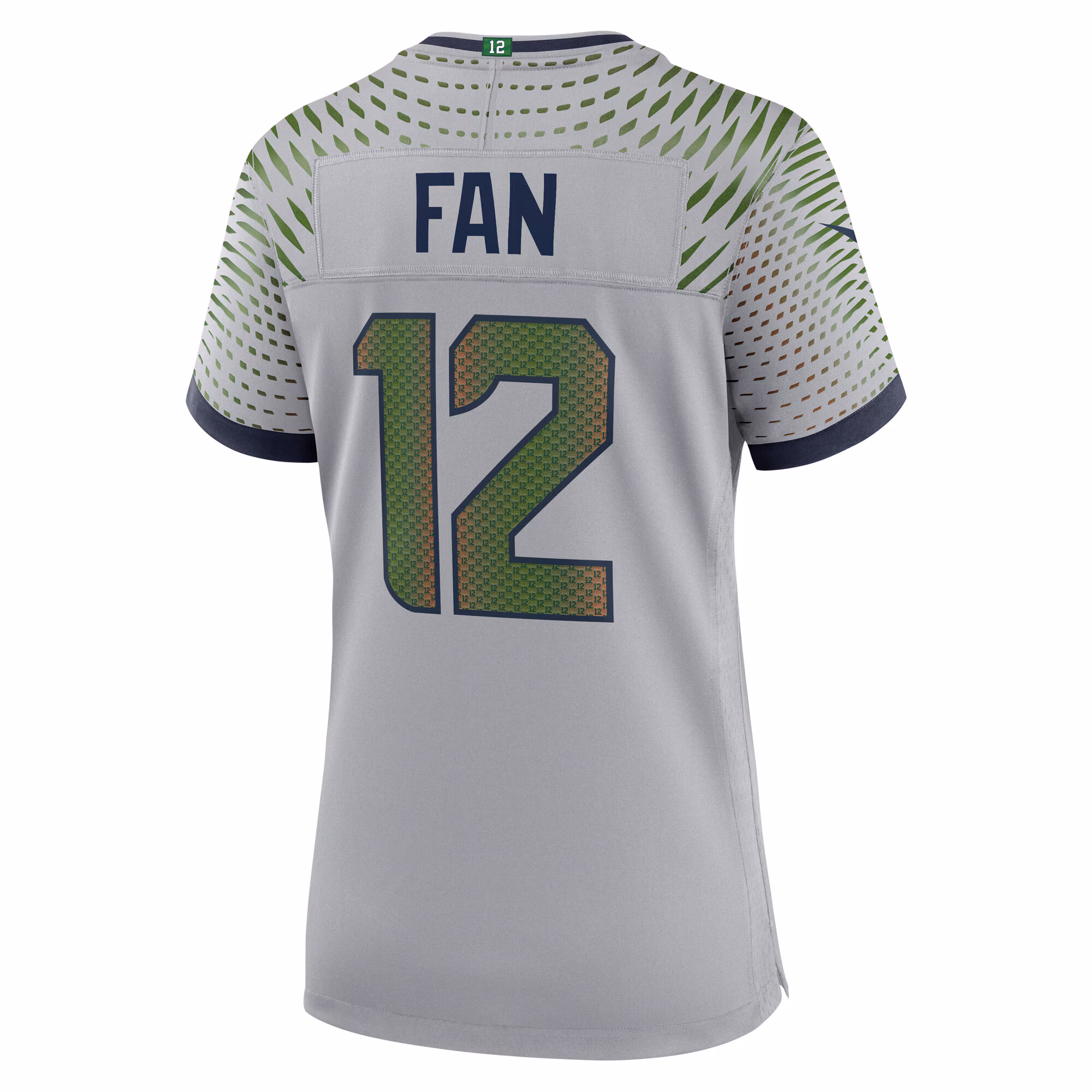 12s Seattle Seahawks #12 Women's 2025 Rivalries Collection Game Jersey - Wolf Gray
